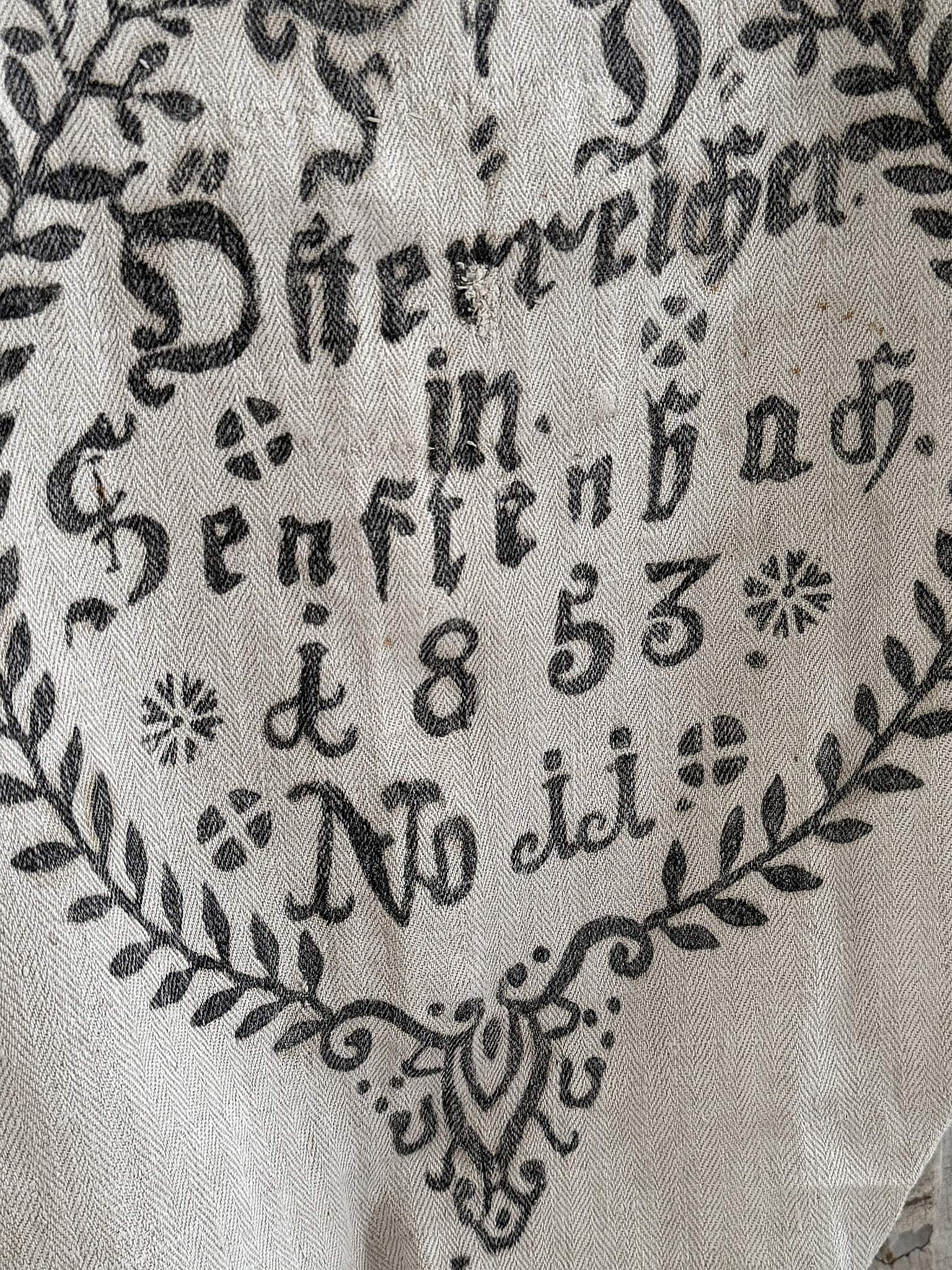 Antiker kleiner Leinensack/ Mehlsack 1853*** Antiker kleiner Leinensack/ Mehlsack 1853***