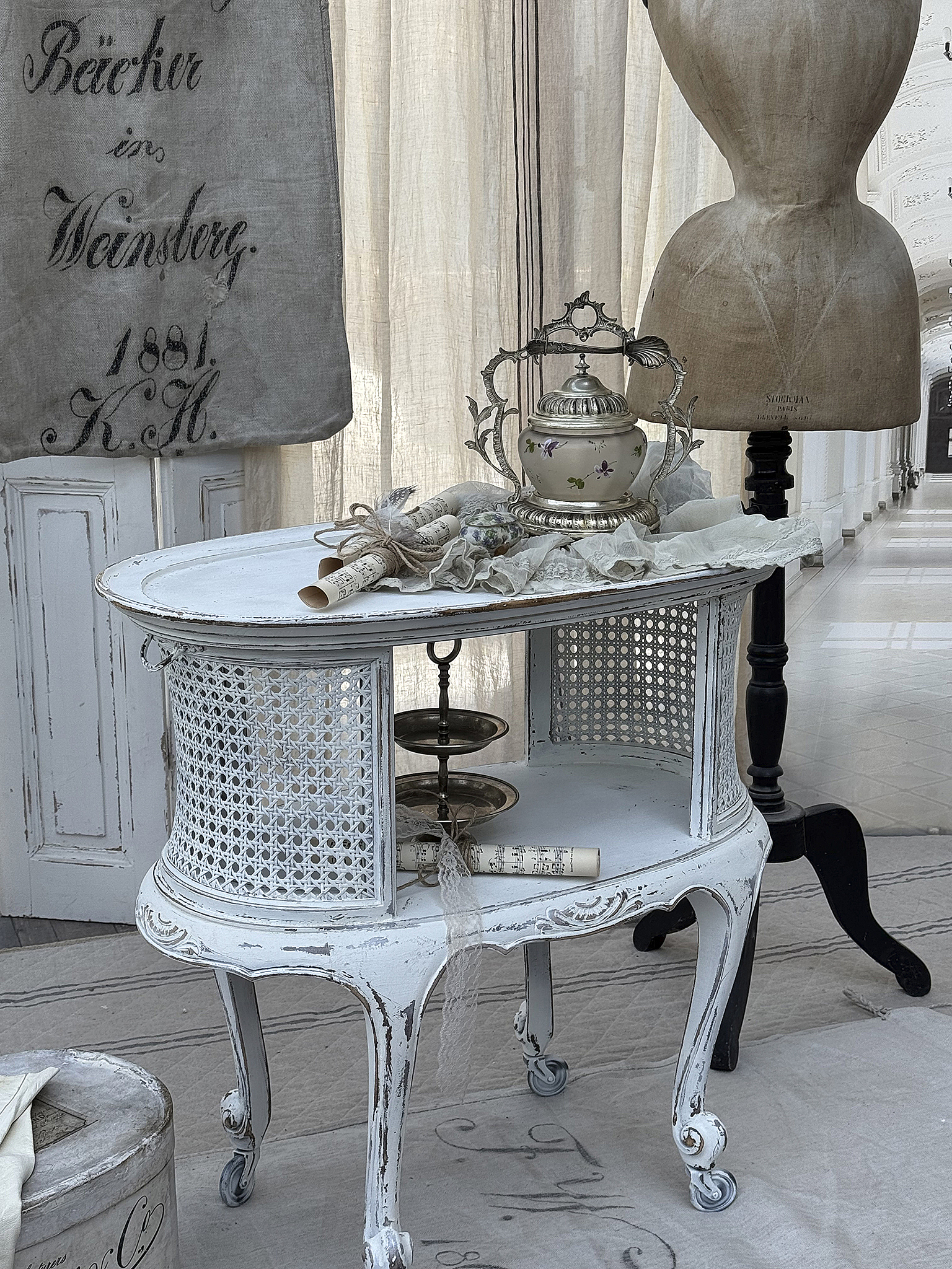 Reserviert! Alter Chippendale Servierwagen "Shabbychick"*** Reserviert! Alter Chippendale Servierwagen "Shabbychick"***