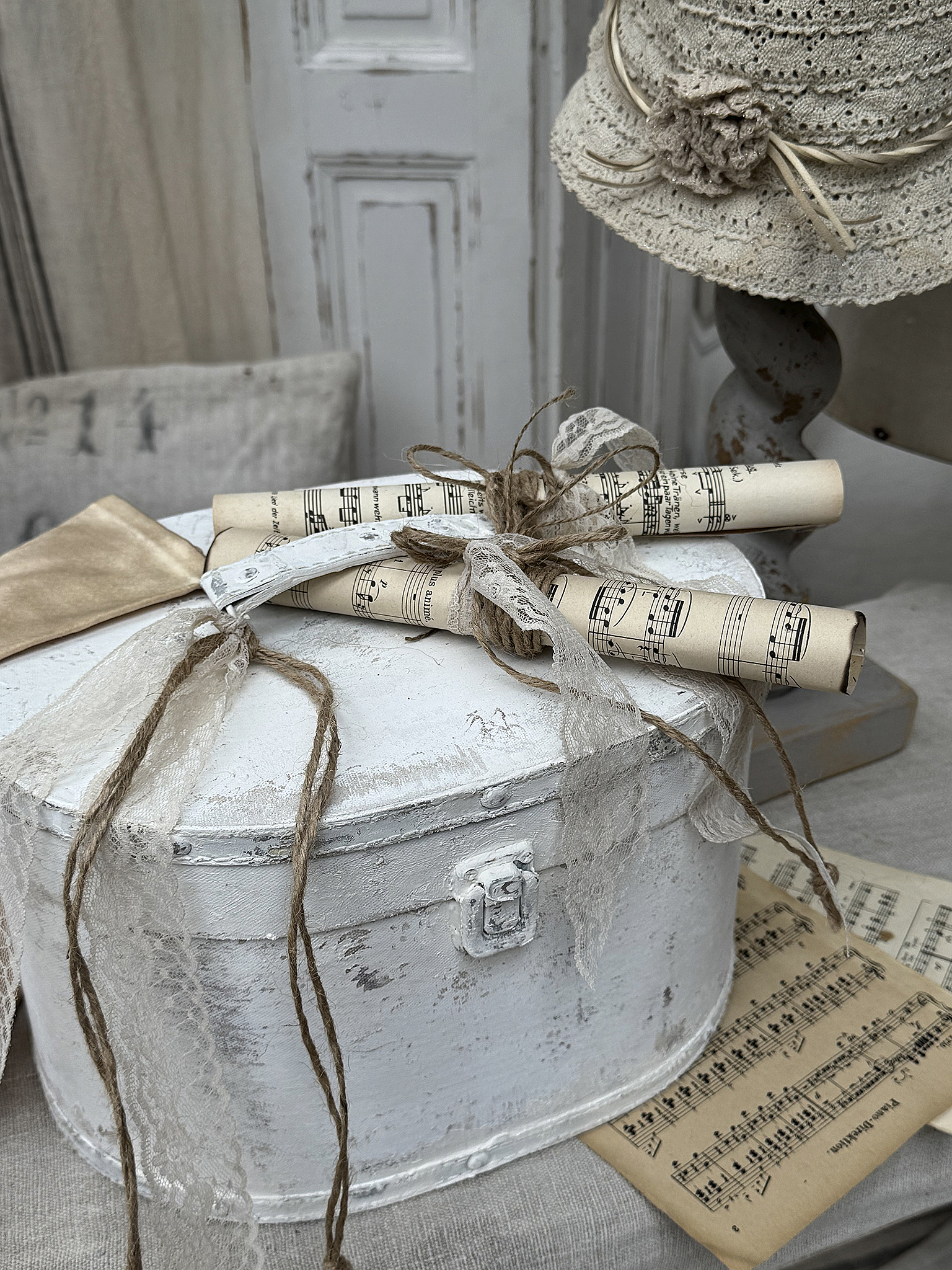   Hutkoffer-Shabby Brocante***