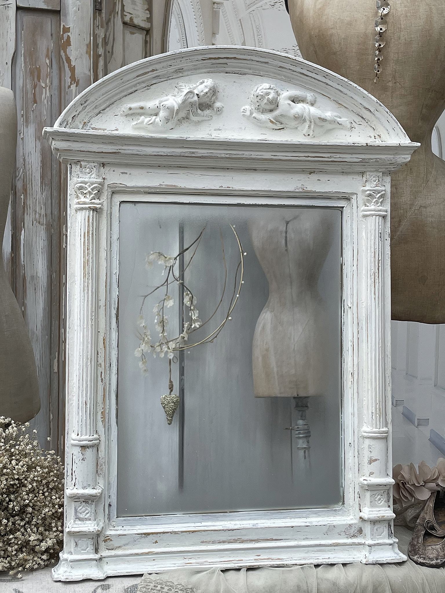 Shabby-Spiegel Putto Vintage*** Shabby-Spiegel Putto Vintage***