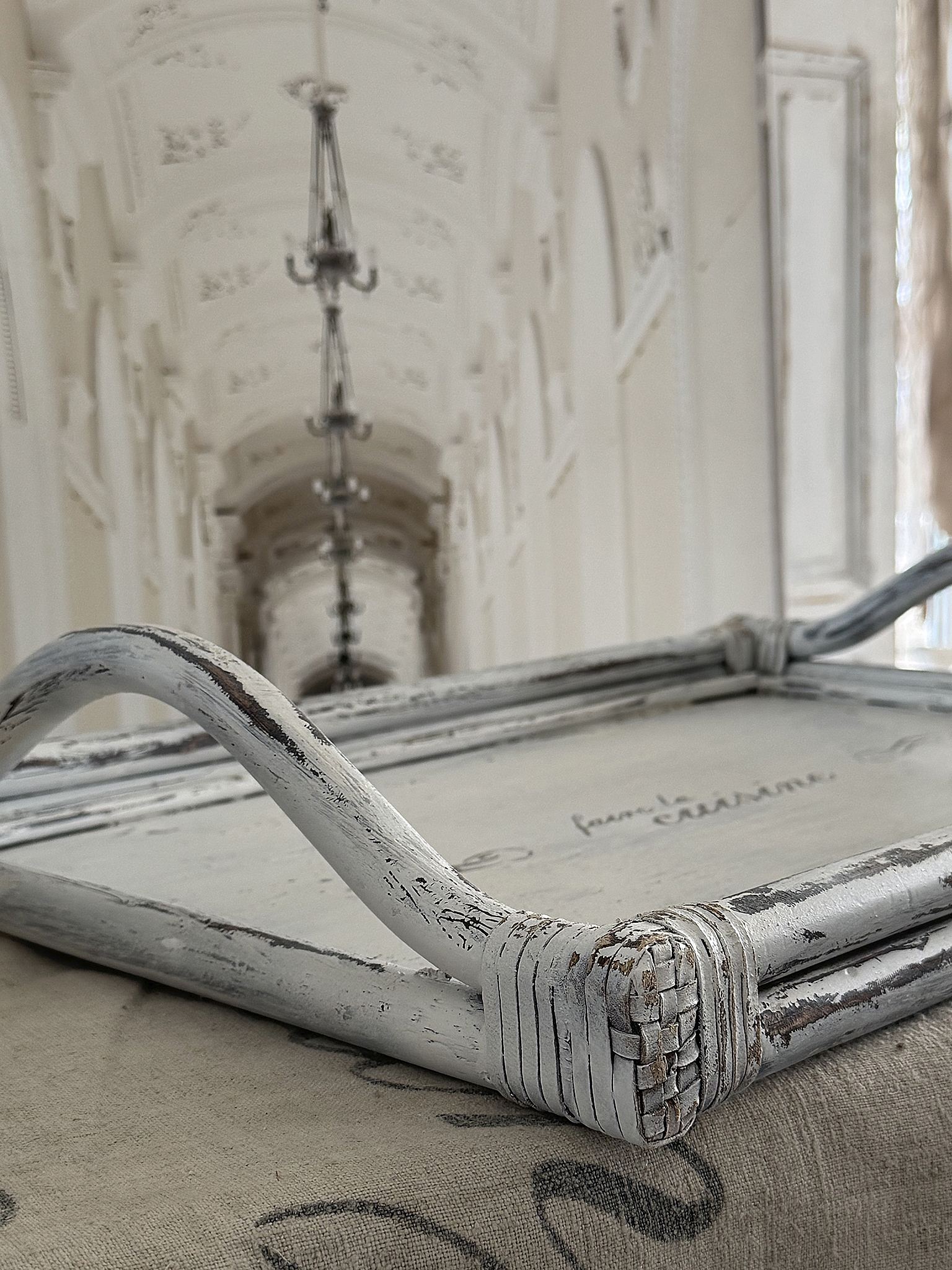  Altes Holztablett „La Cuisine“ im Shabby-Chic***