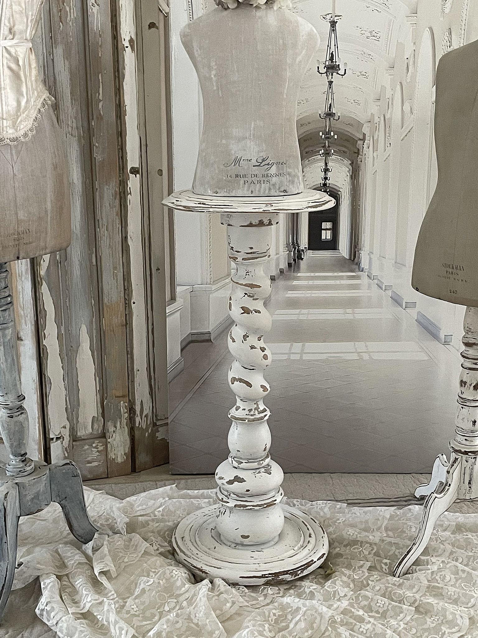 Antike große Holzsäule Shabby-Chic*** Antike große Holzsäule Shabby-Chic***