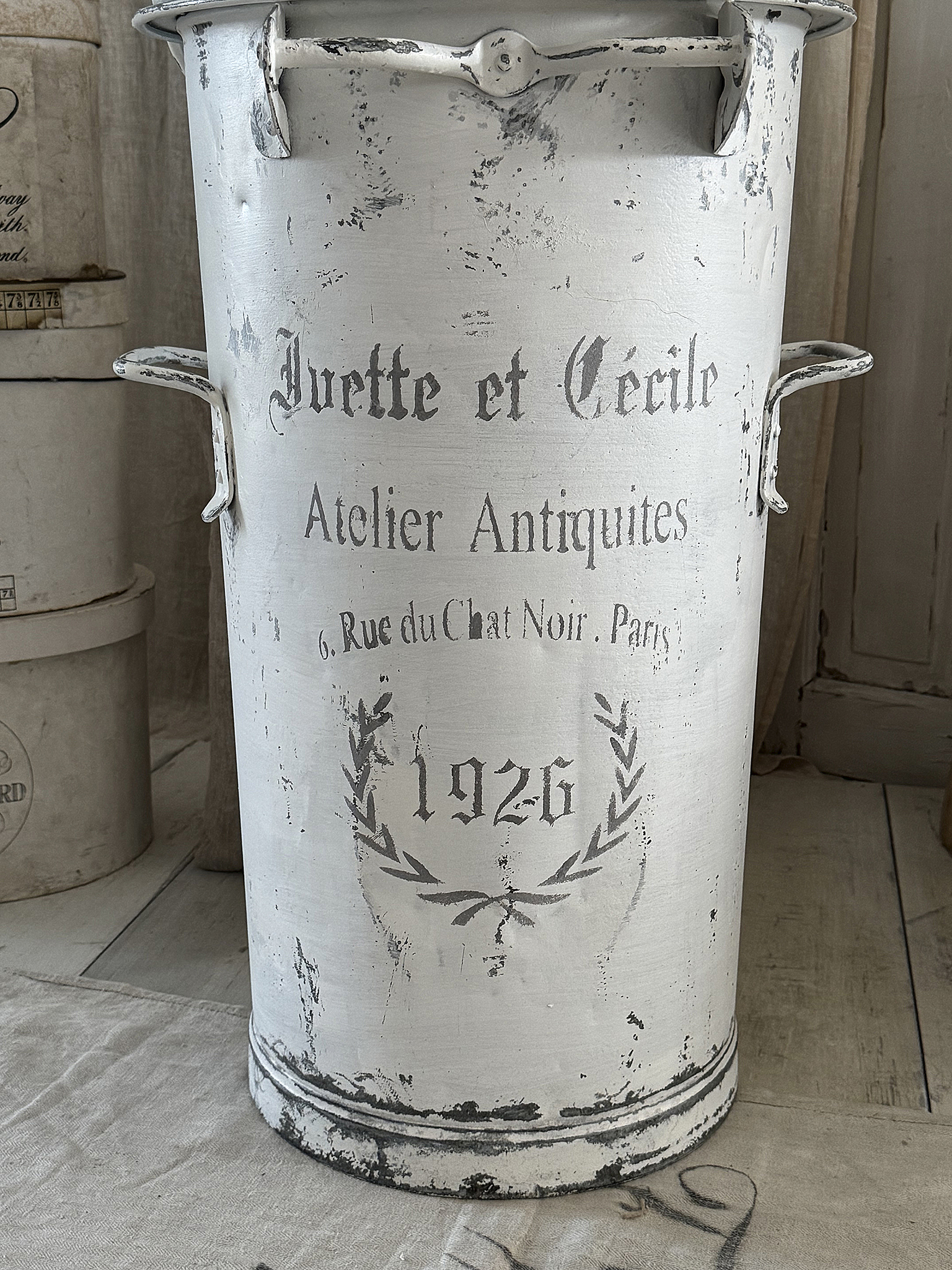 Alte große Zinkmülltonne 1926***