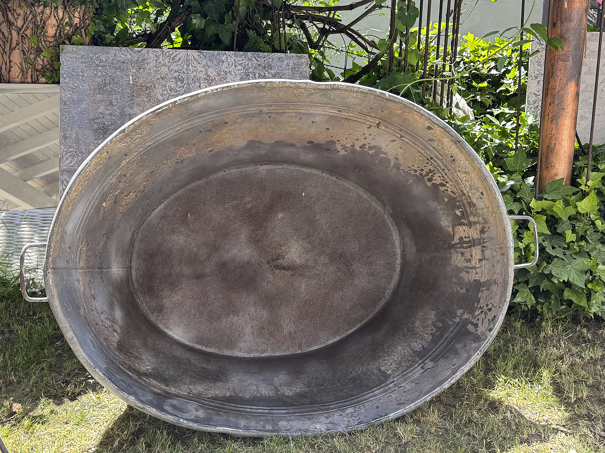 Alte sehr große Zinkwanne mit authentischer Patina – 100Liter***
