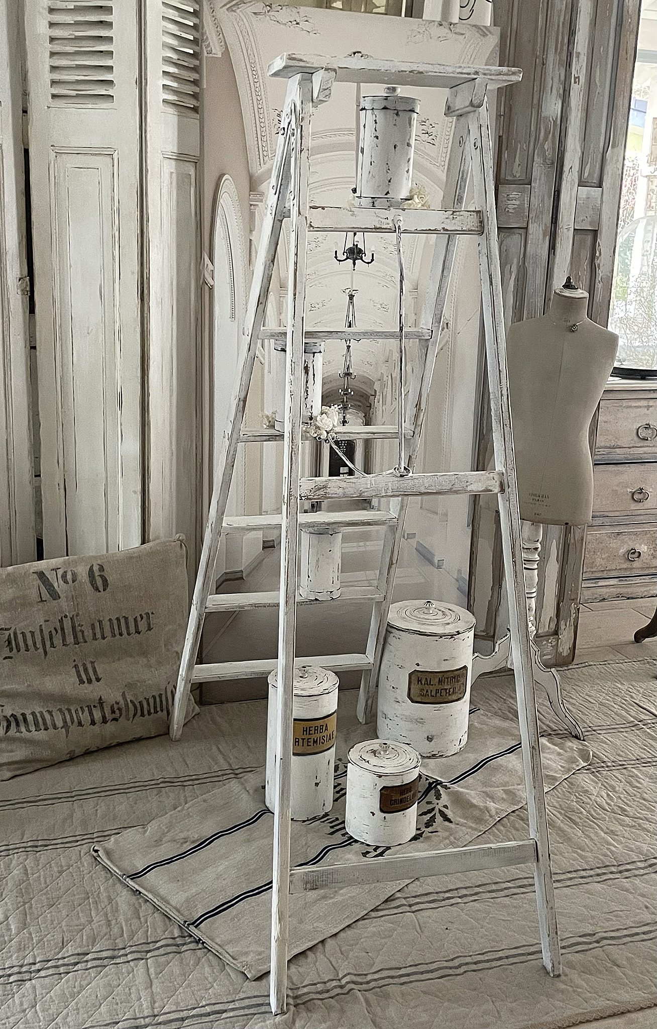 Alte, große Standleiter Shabby Brocante*** Alte, große Standleiter Shabby Brocante***