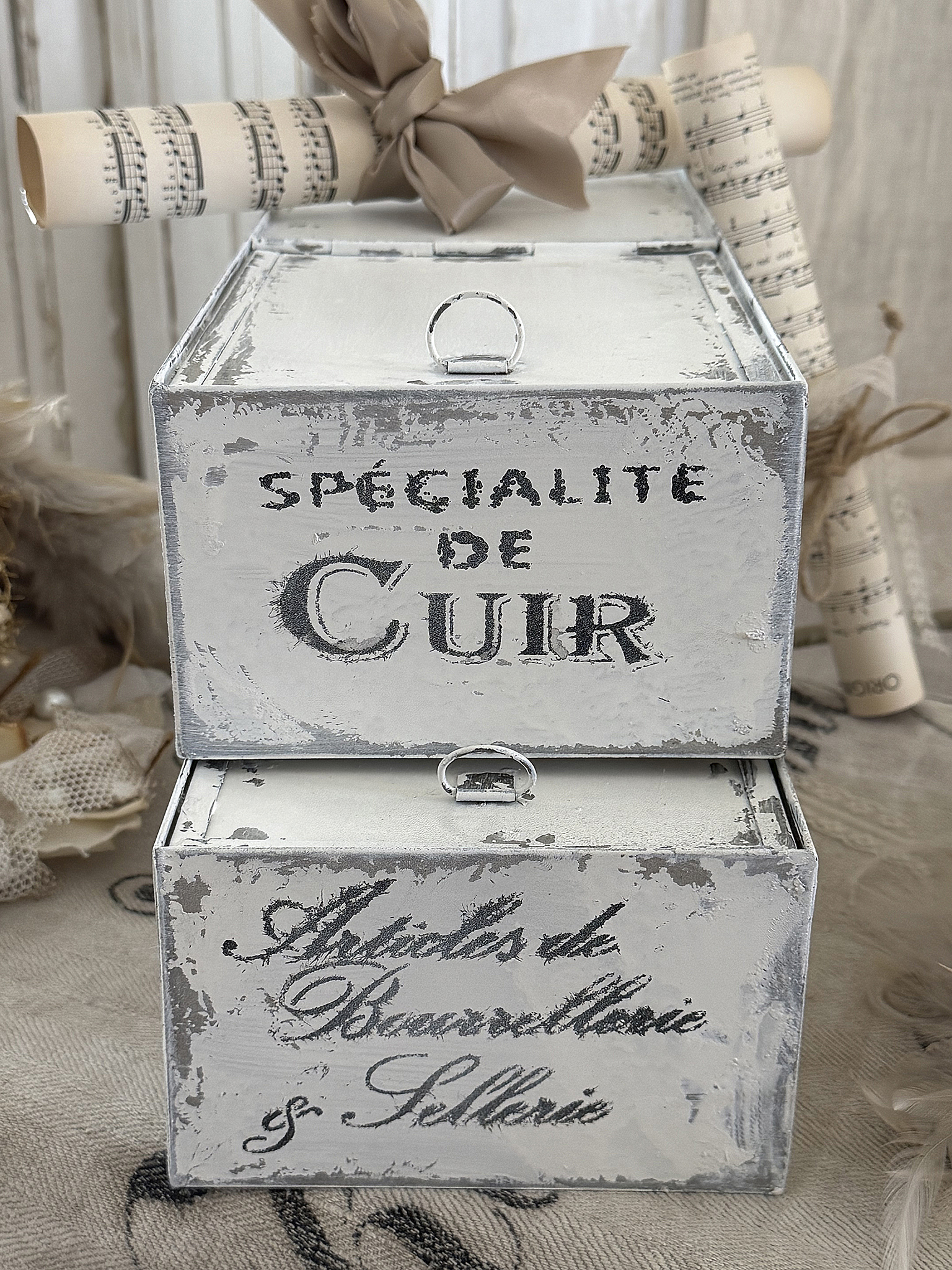 Duo alte Zinkblechkisten Specialite***