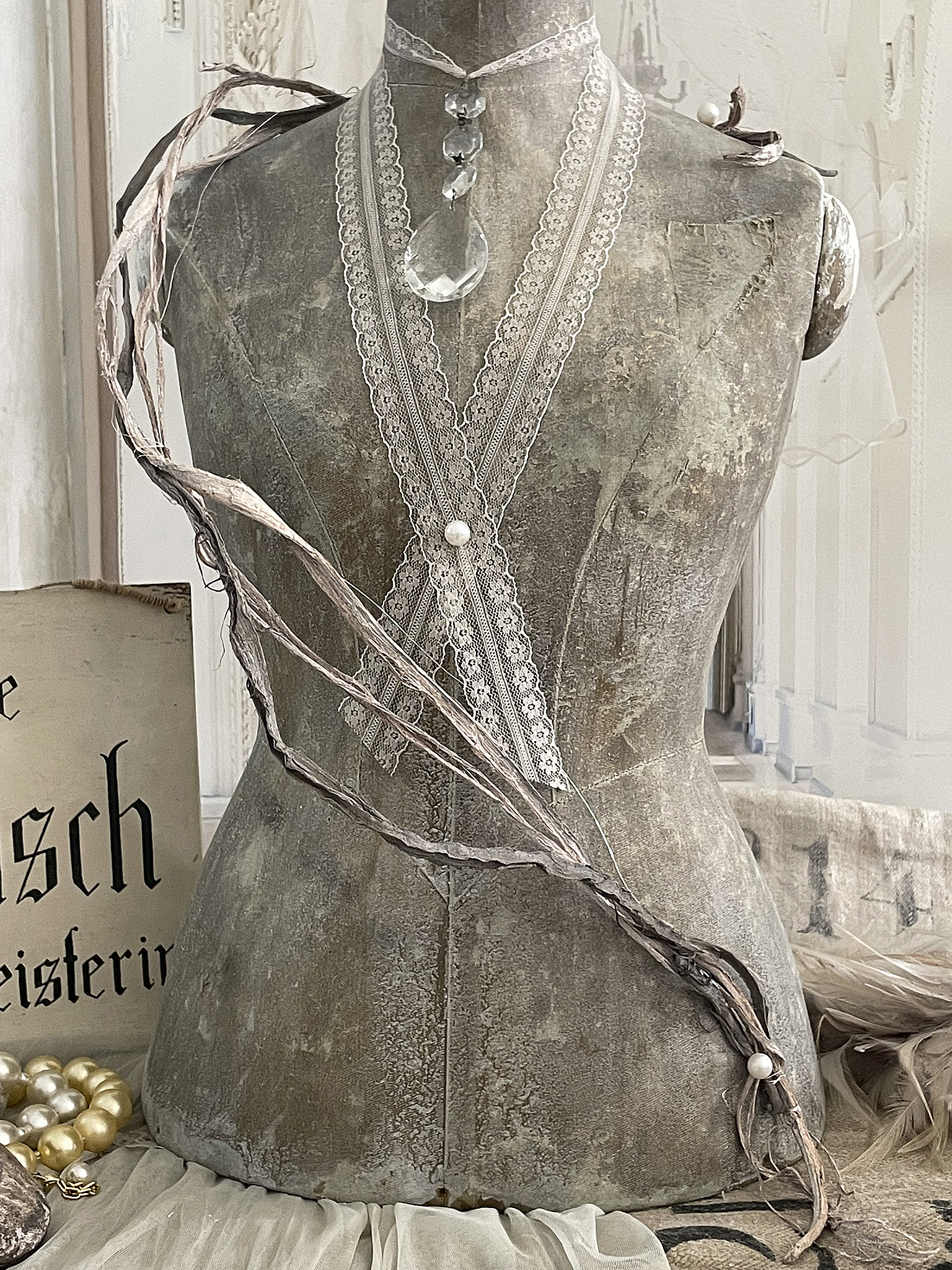 Antike Schneiderpuppe / zarter Torso ***