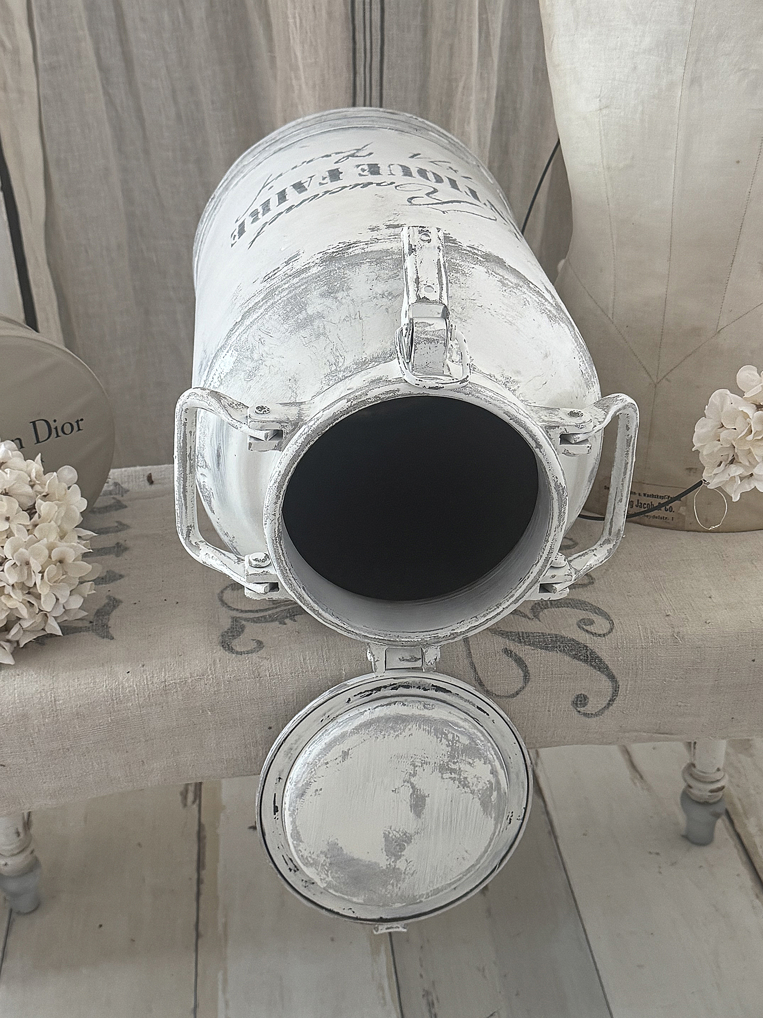 Große alte Milchkanne aus Zink im französischen Shabby Chic***