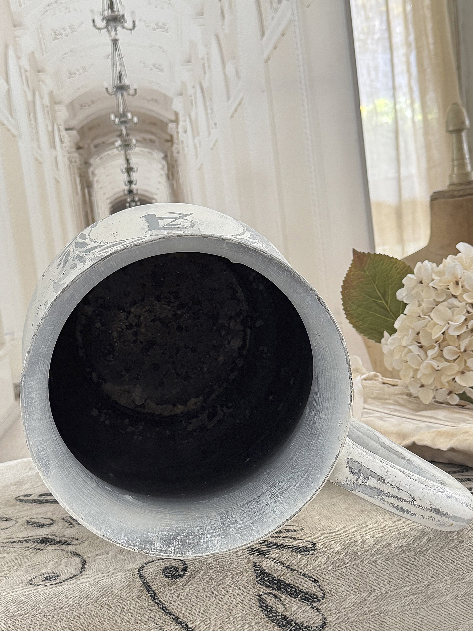  Alte, große Zinkblech-Kanne ***