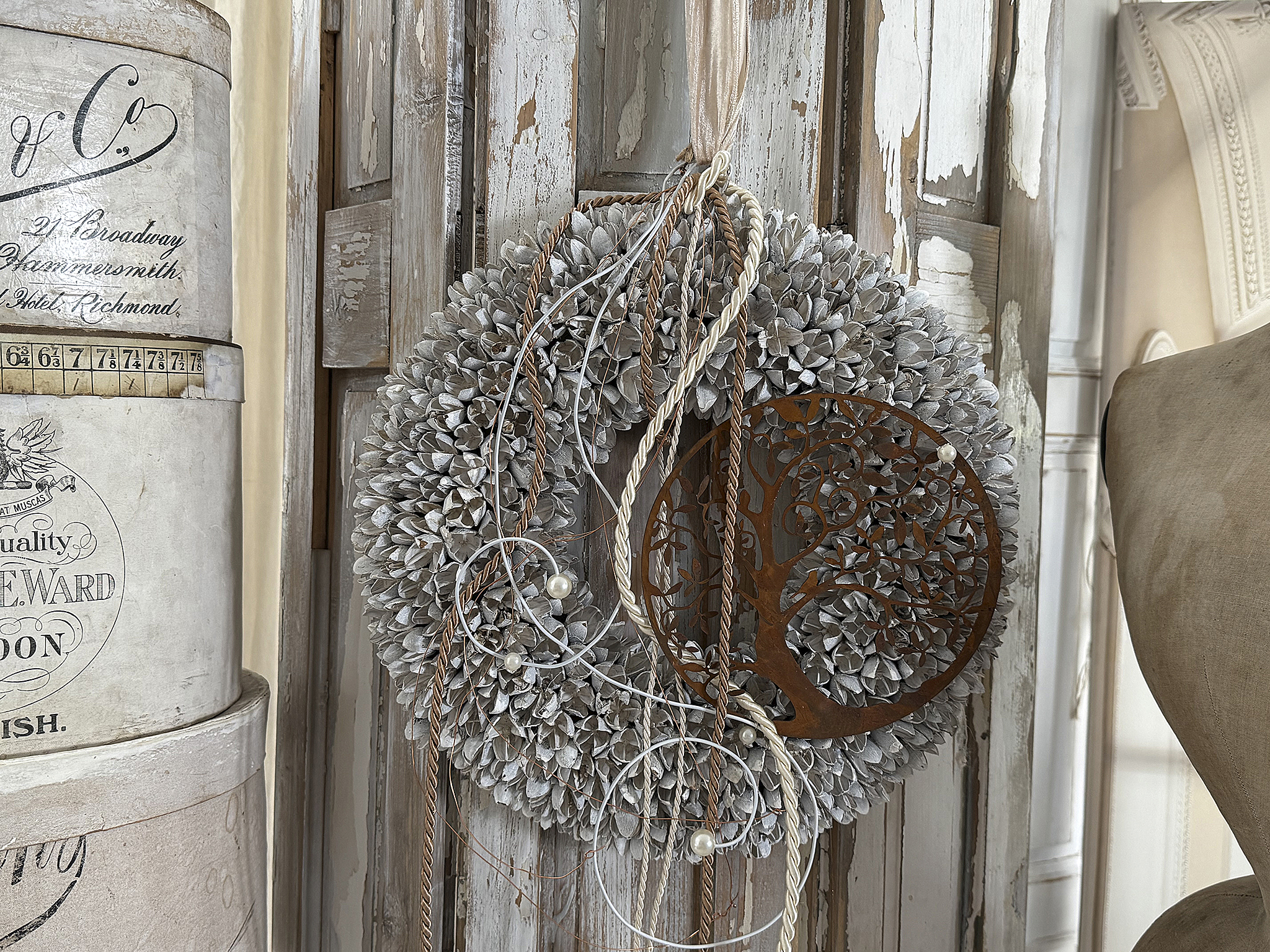 Aparter Wand- oder Türkranz – Shabby Chic Vintage Deko