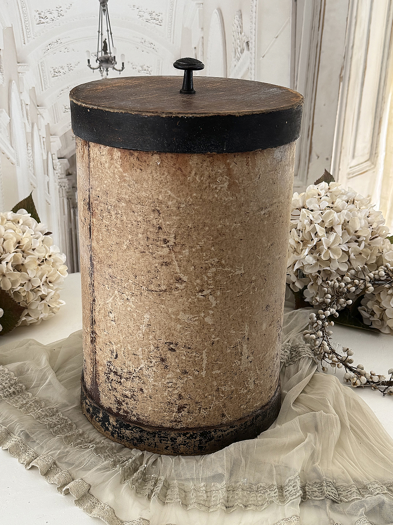 Antike Apothekerdose Waldvogelfutter Vintage Apothekendose mit Originalschild***
