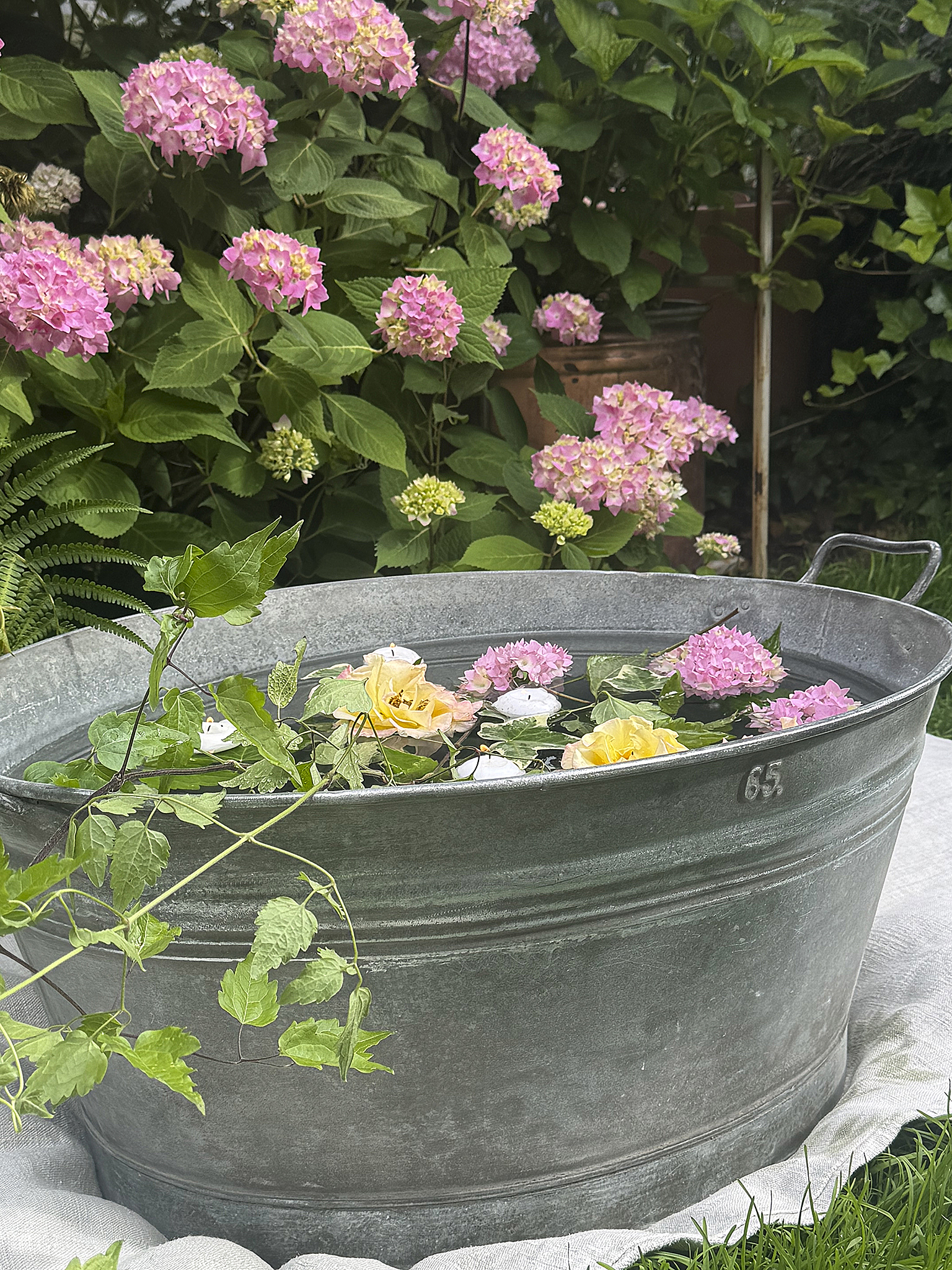 Alte Zinkwanne mit authentischer Patina – 65Liter***
