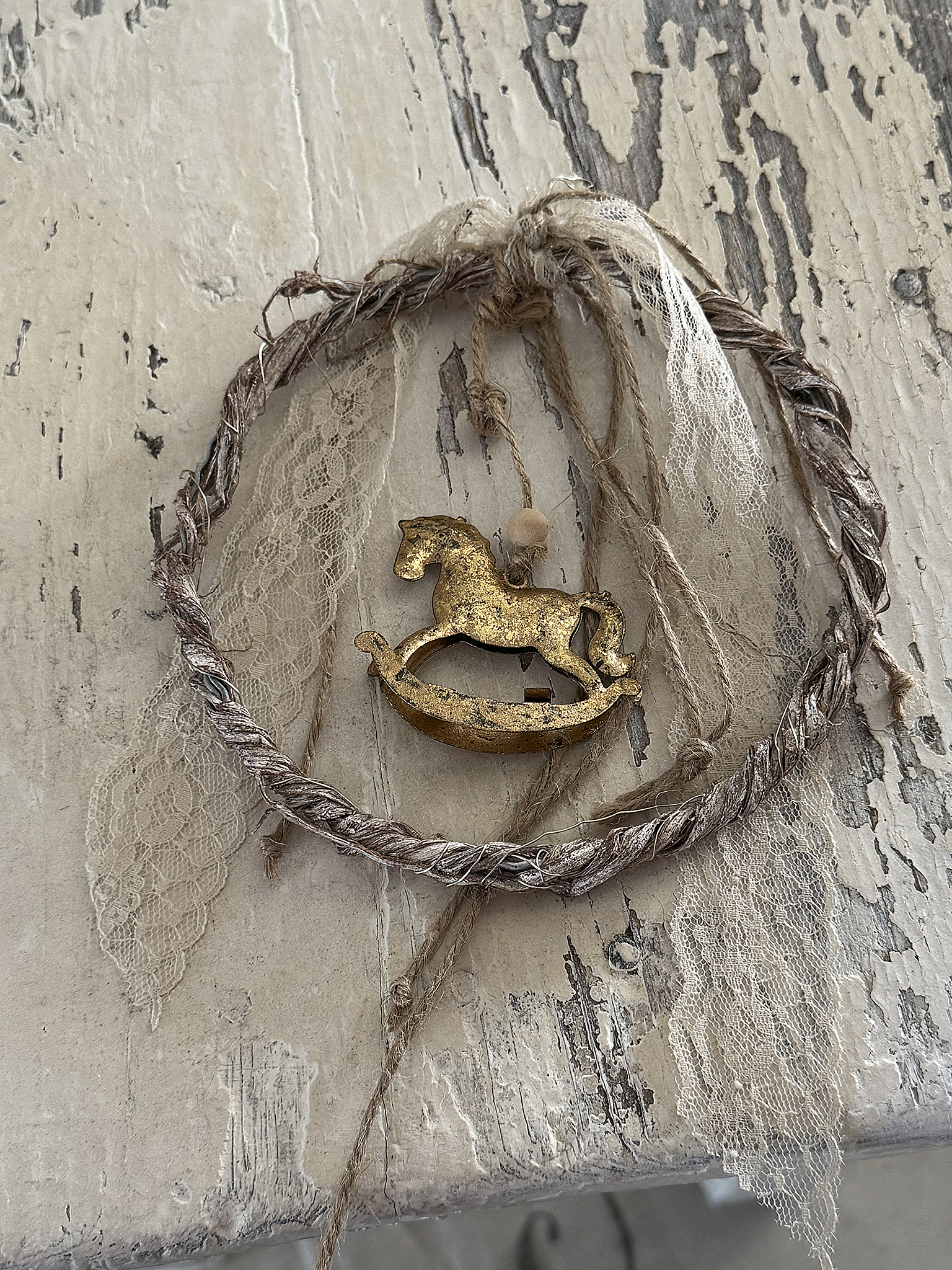 Alter Hocker Shabby pur***