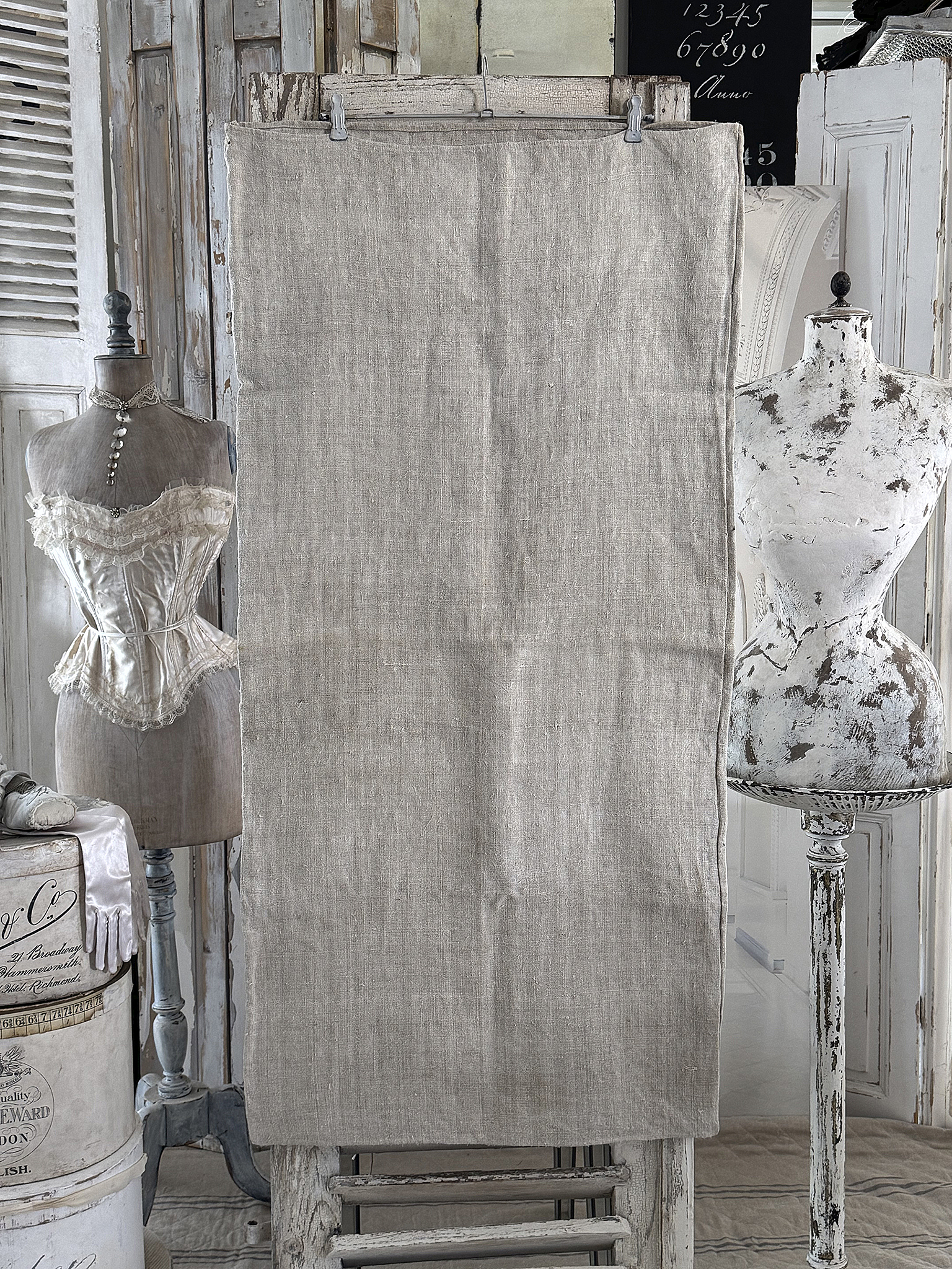 Großer antiker Mehlsack von 1916 mit Originaldruck & Lorbeerkranz***