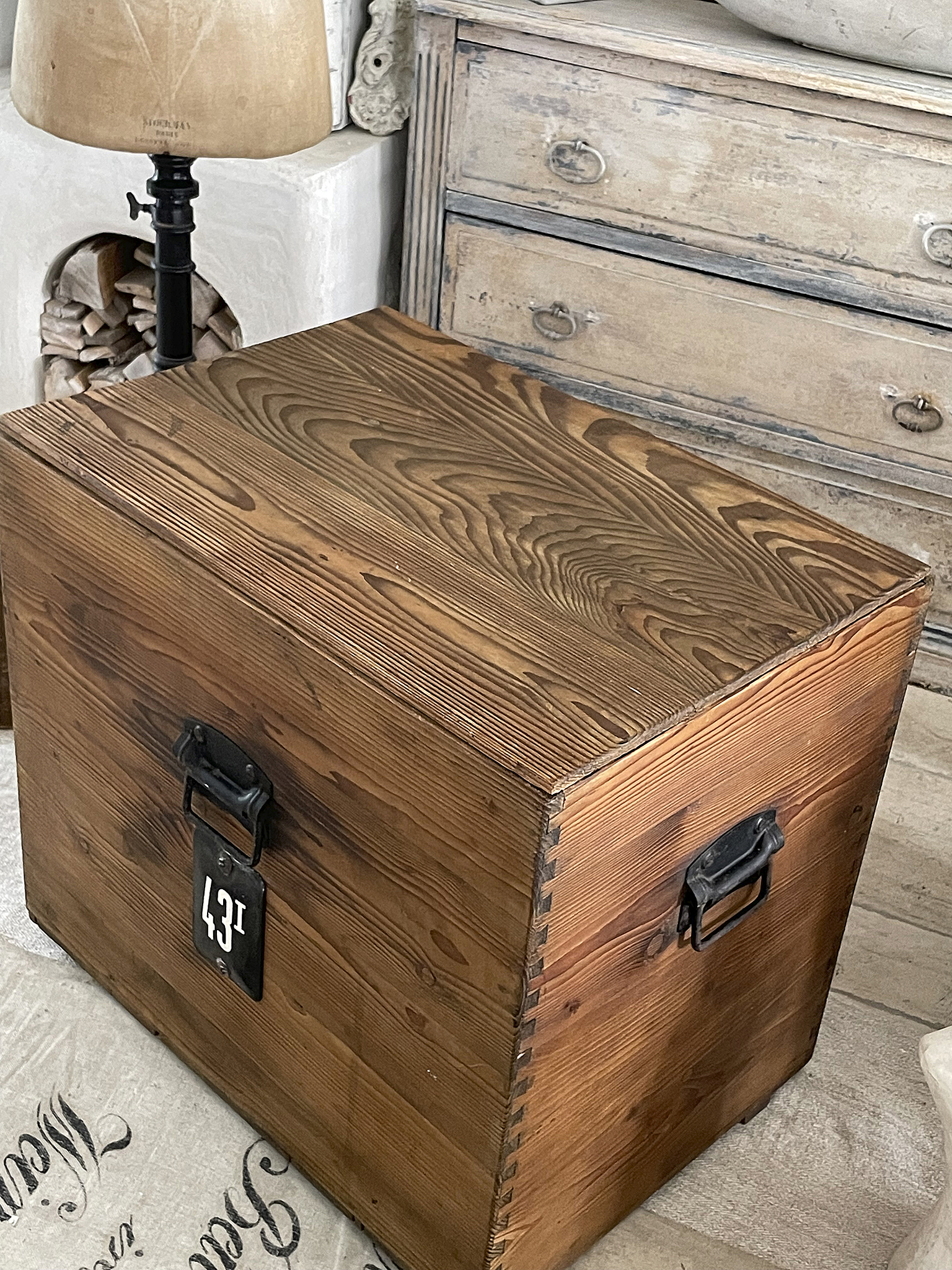 Große alte original Holzkiste mit Deckel*** Große alte original Holzkiste mit Deckel***