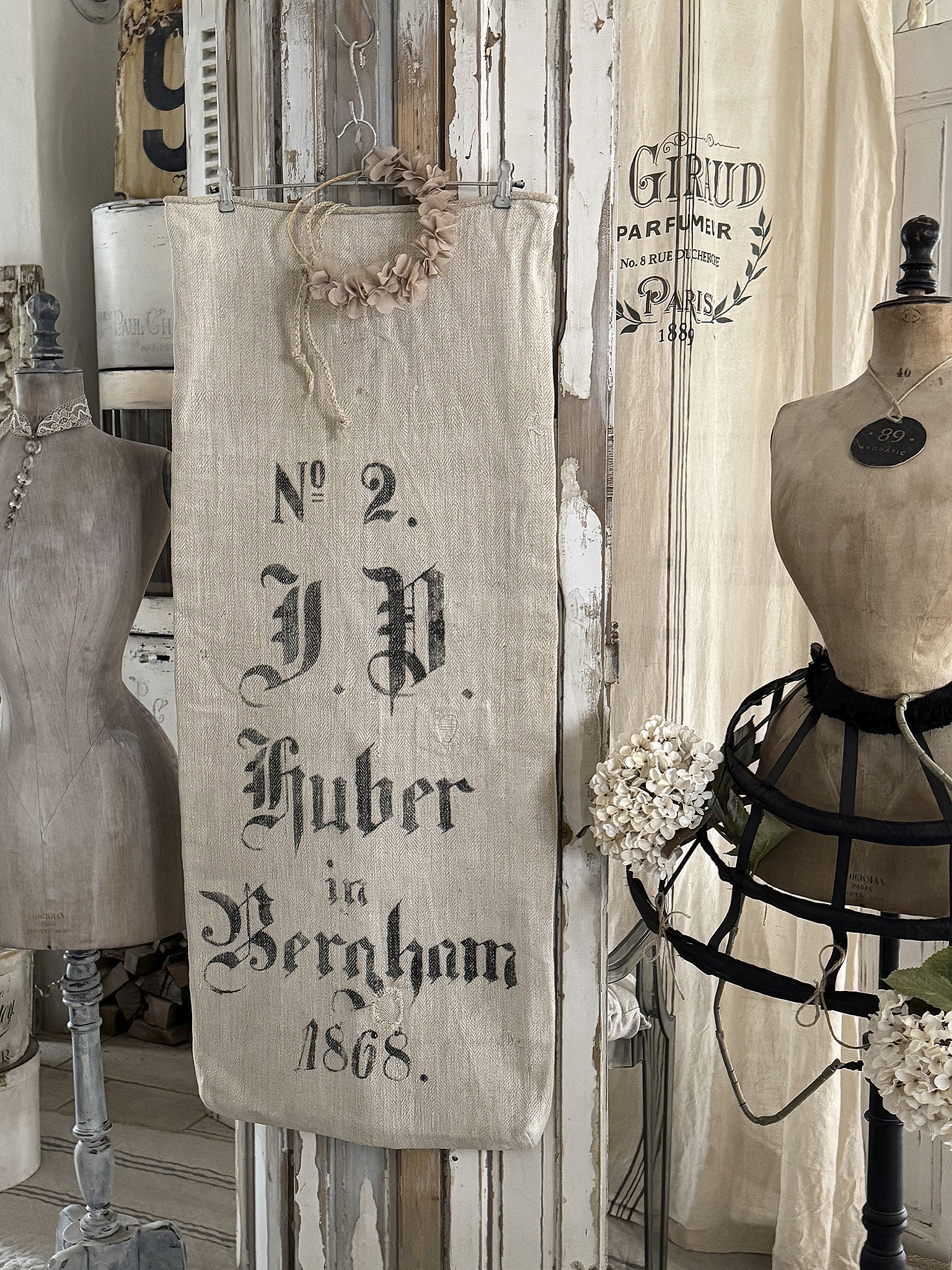 Herrlicher antiker Mehlsack von 1868***