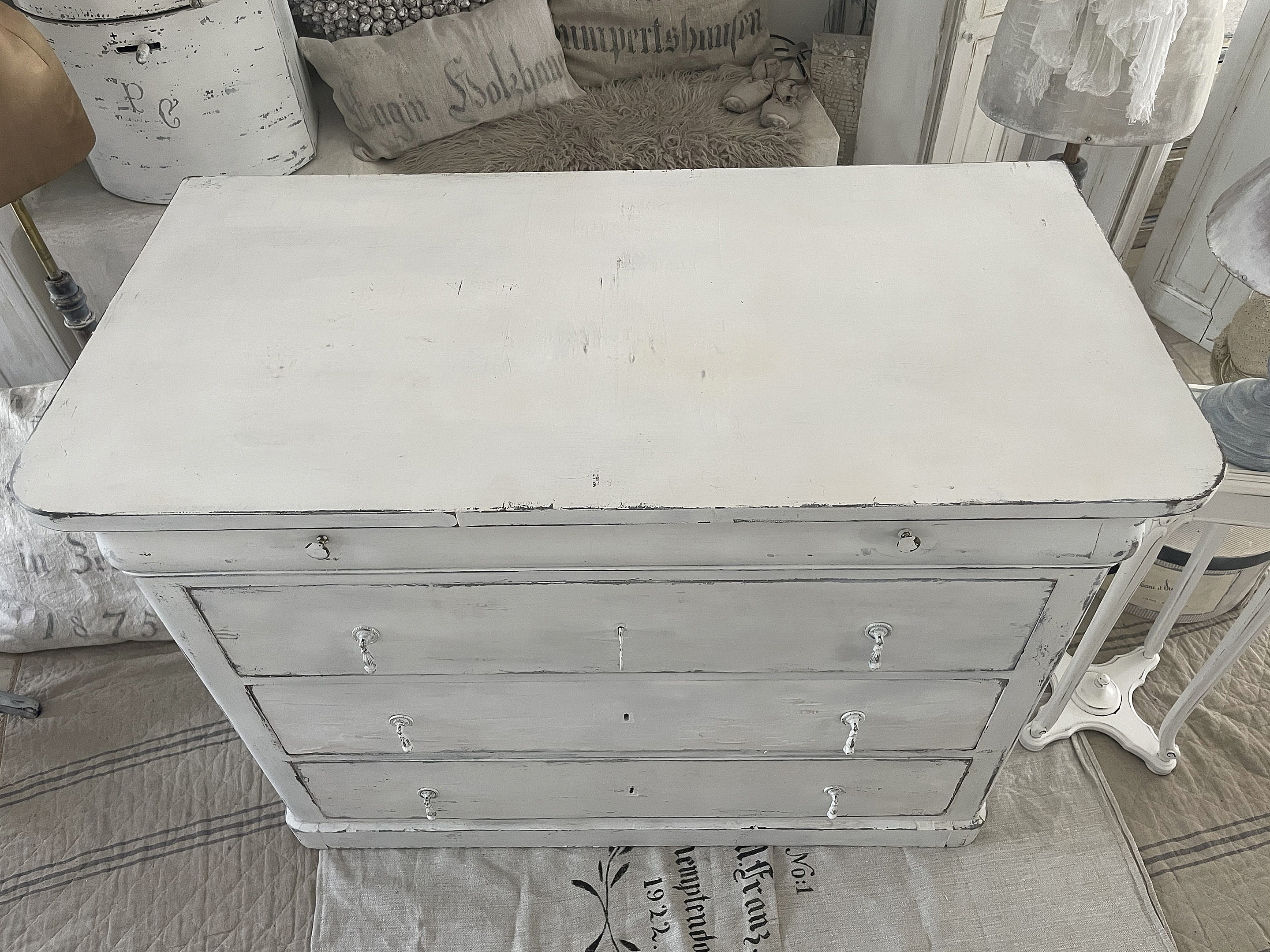 Antike große Biedermeierkommode Shabby-pur