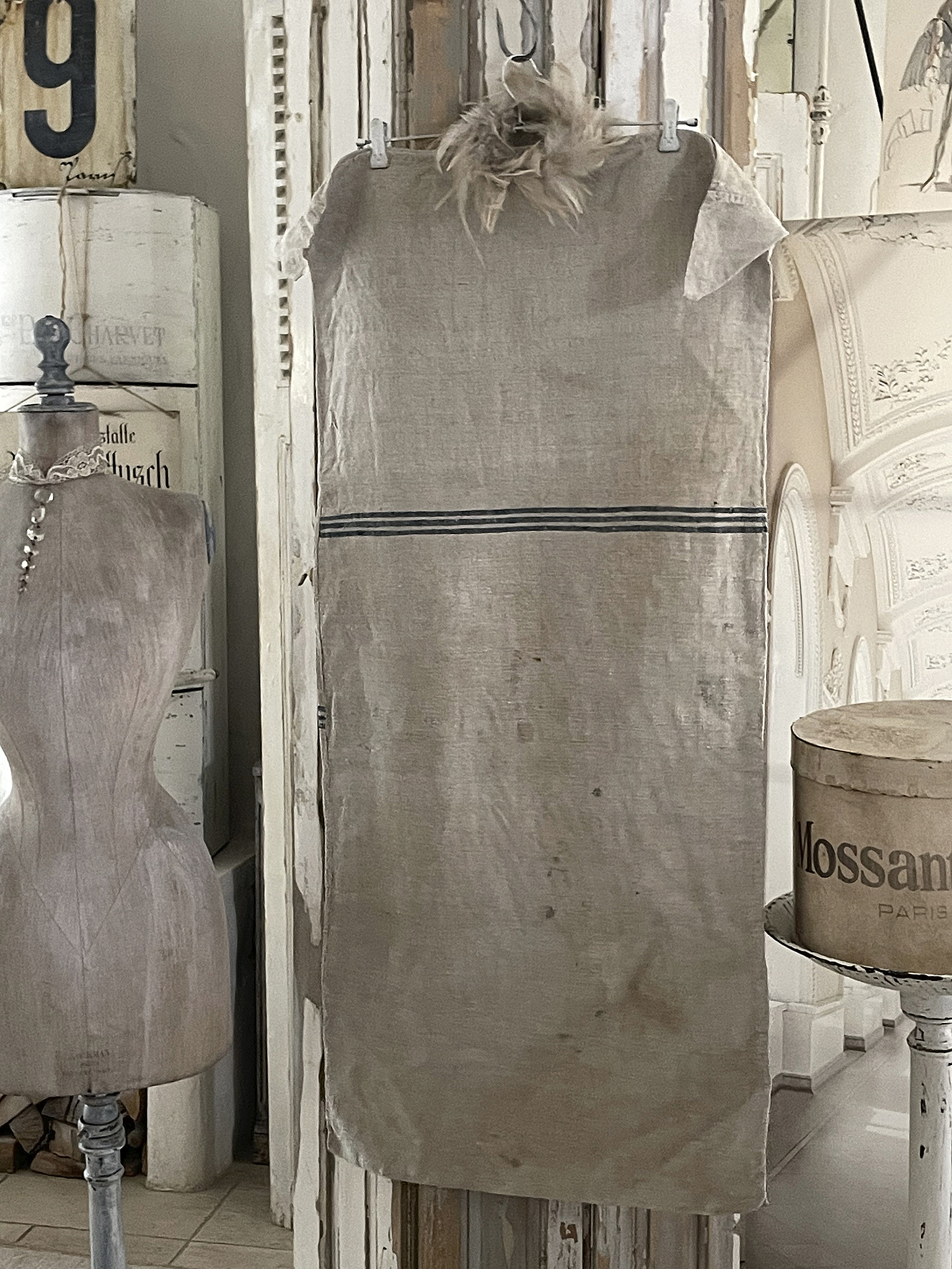 Seltener alter Leinensack/ Mehlsack Schreibschrift*** Seltener alter Leinensack/ Mehlsack Schreibschrift***