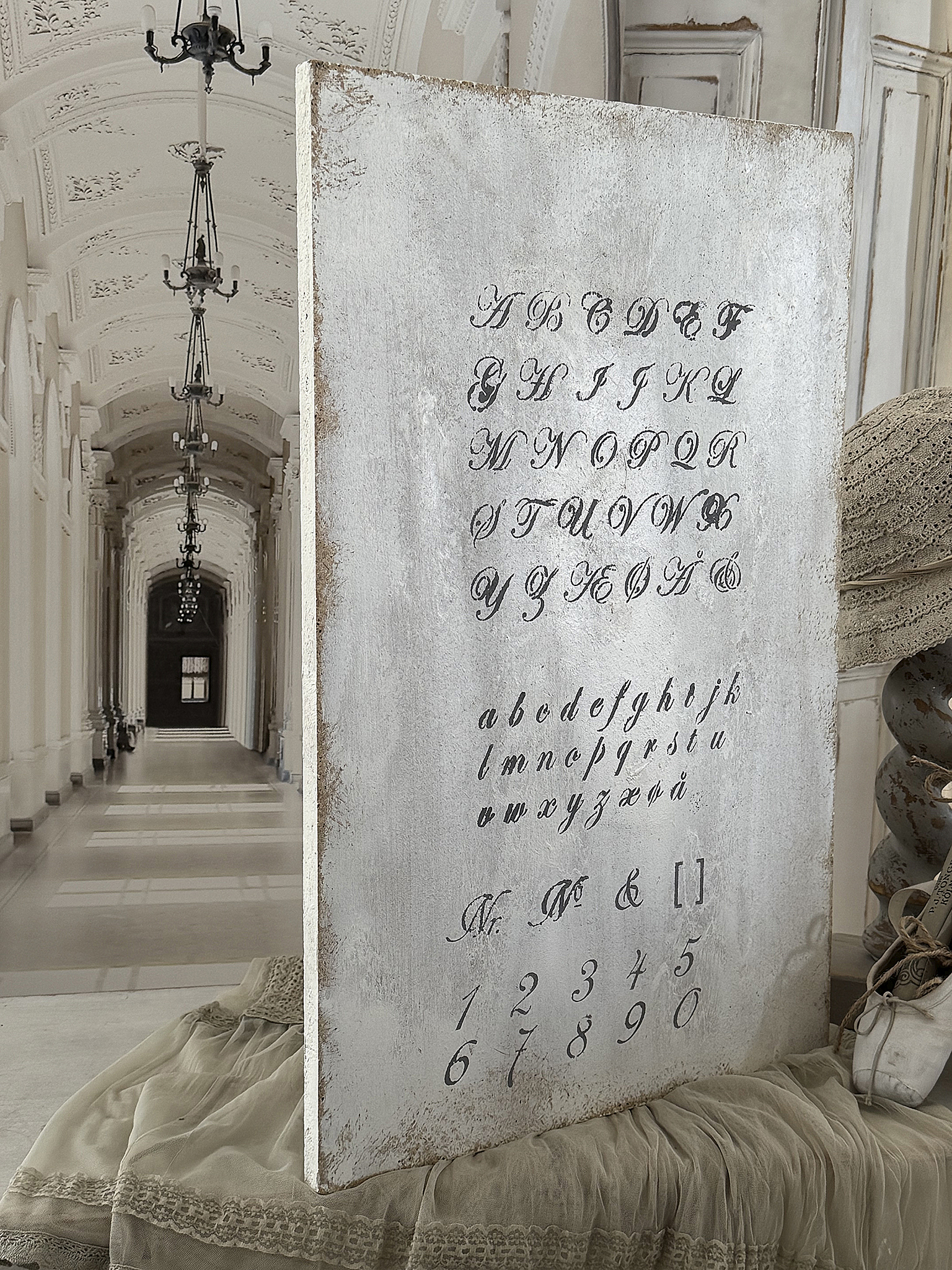 Charmantes Shabby-Holzbild „ABC“ 1***