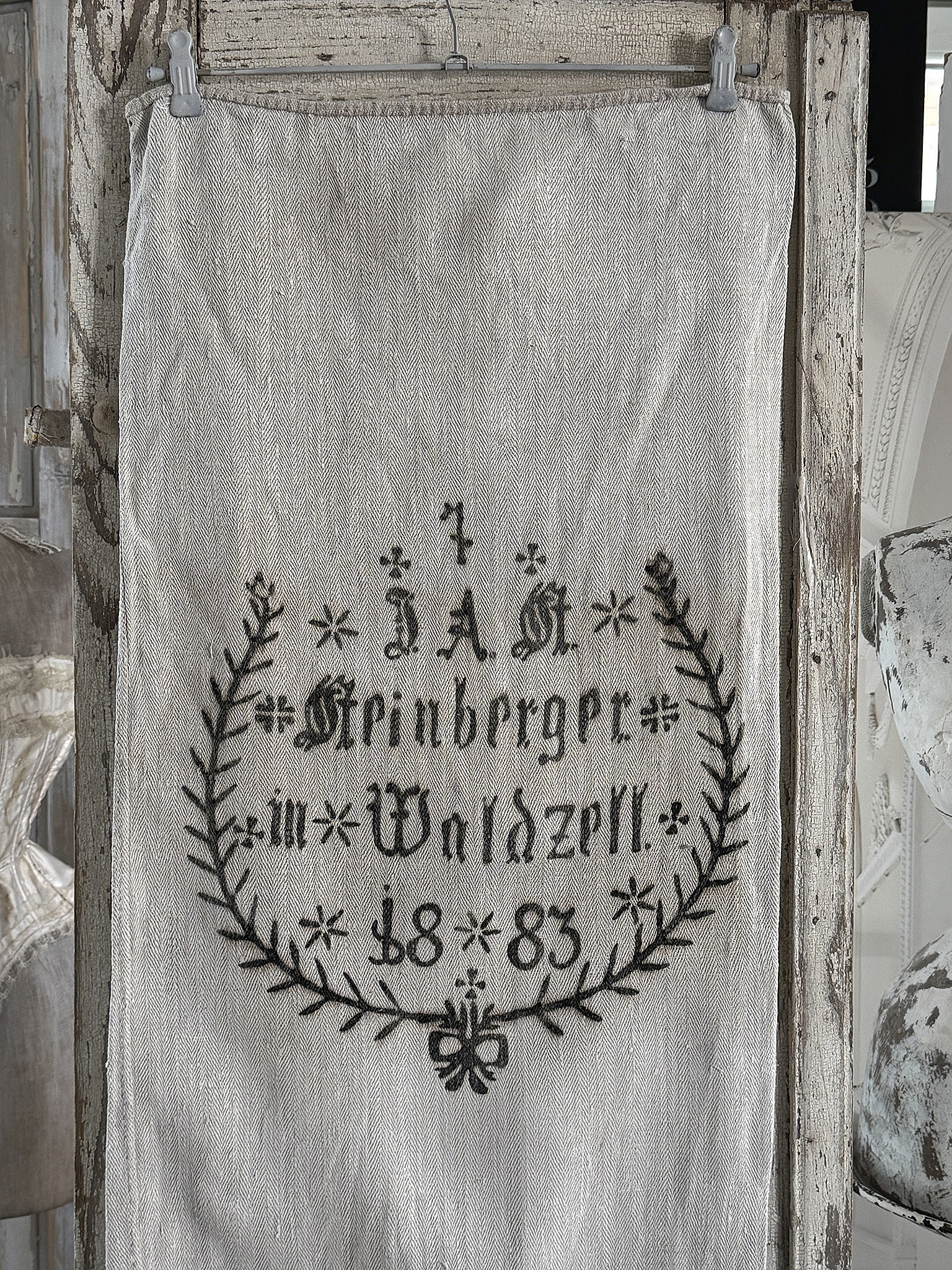 Historischer Leinensack von 1883 mit Originaldruck***