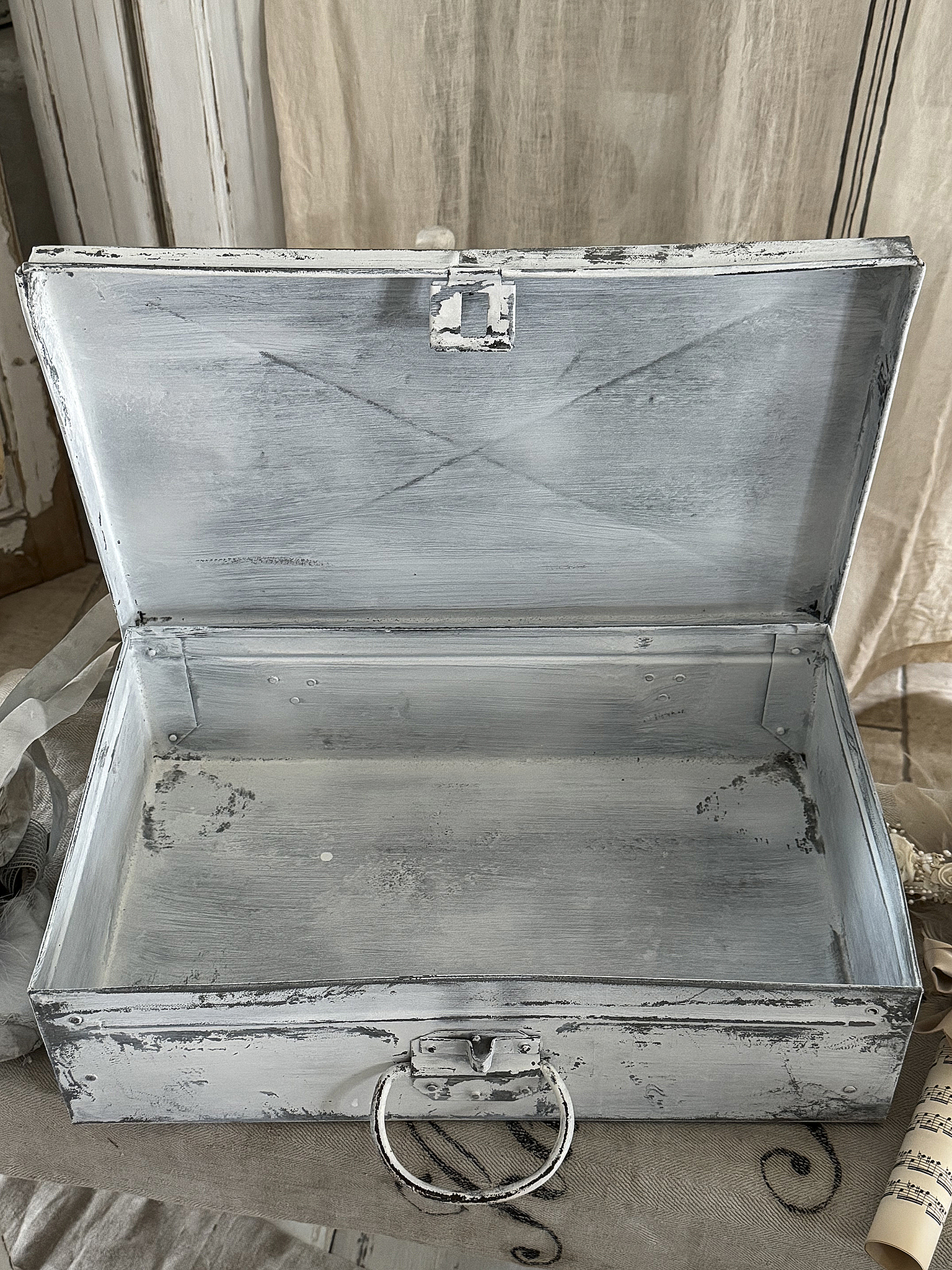  Alte wertige Klappkiste aus Zink***