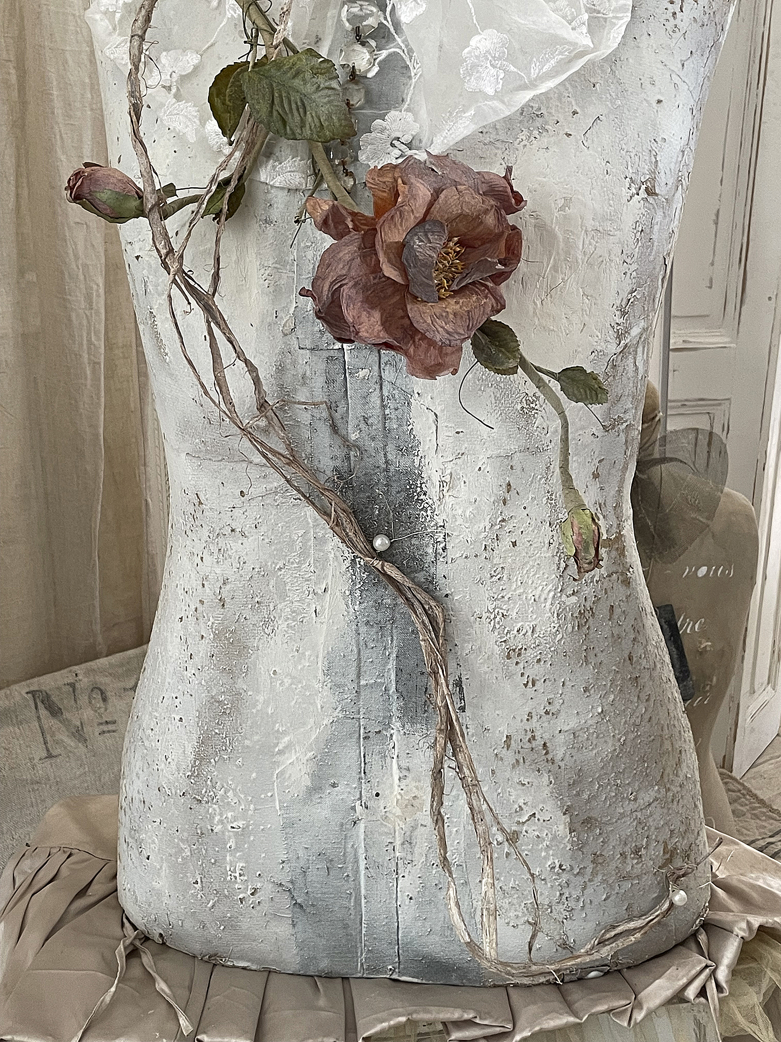 Antike Schneiderpuppe/Torso Shabby-Pur Antike Schneiderpuppe/Torso Shabby-Pur