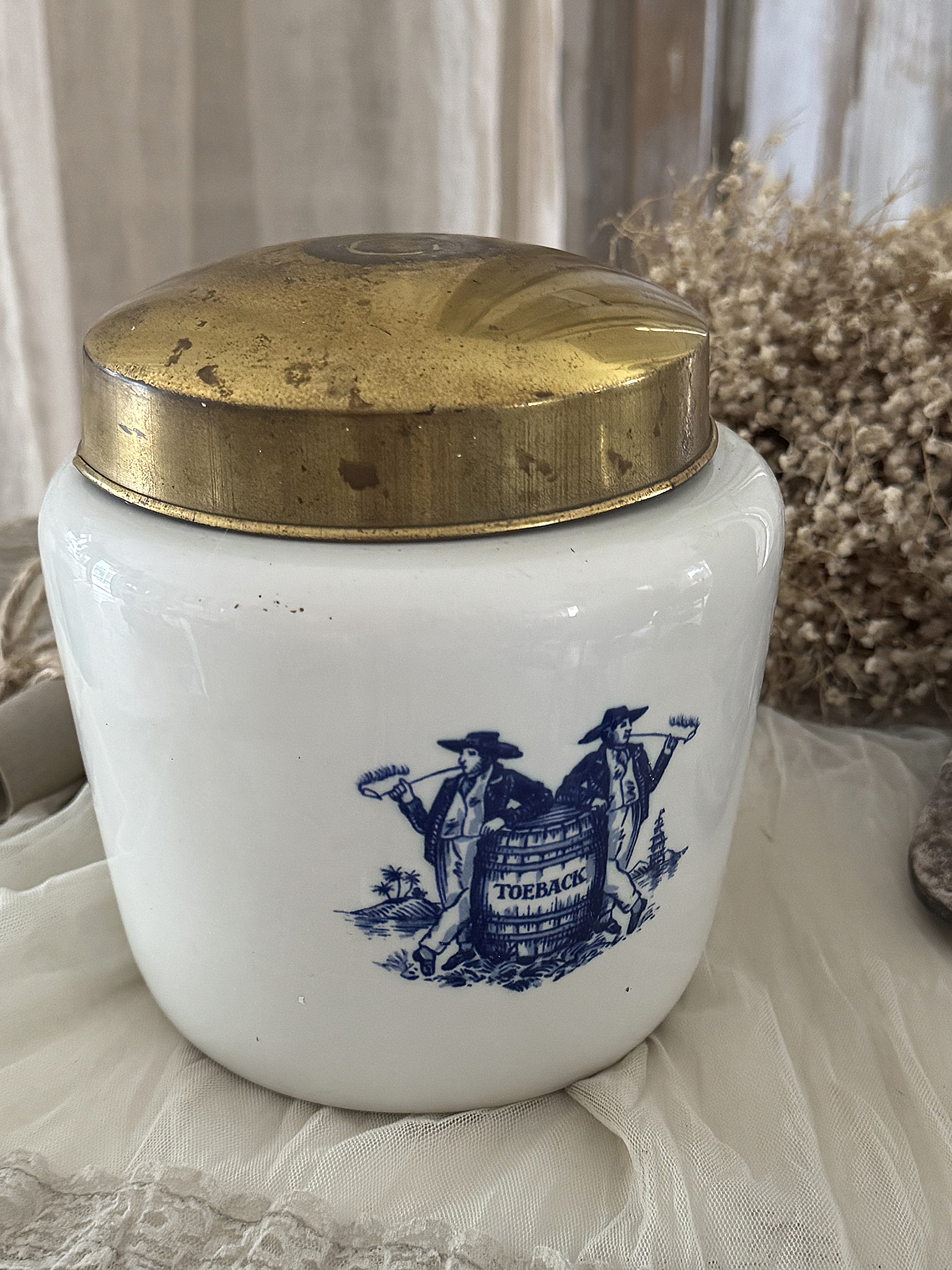 Alte Tabakdose Delft Blue***
