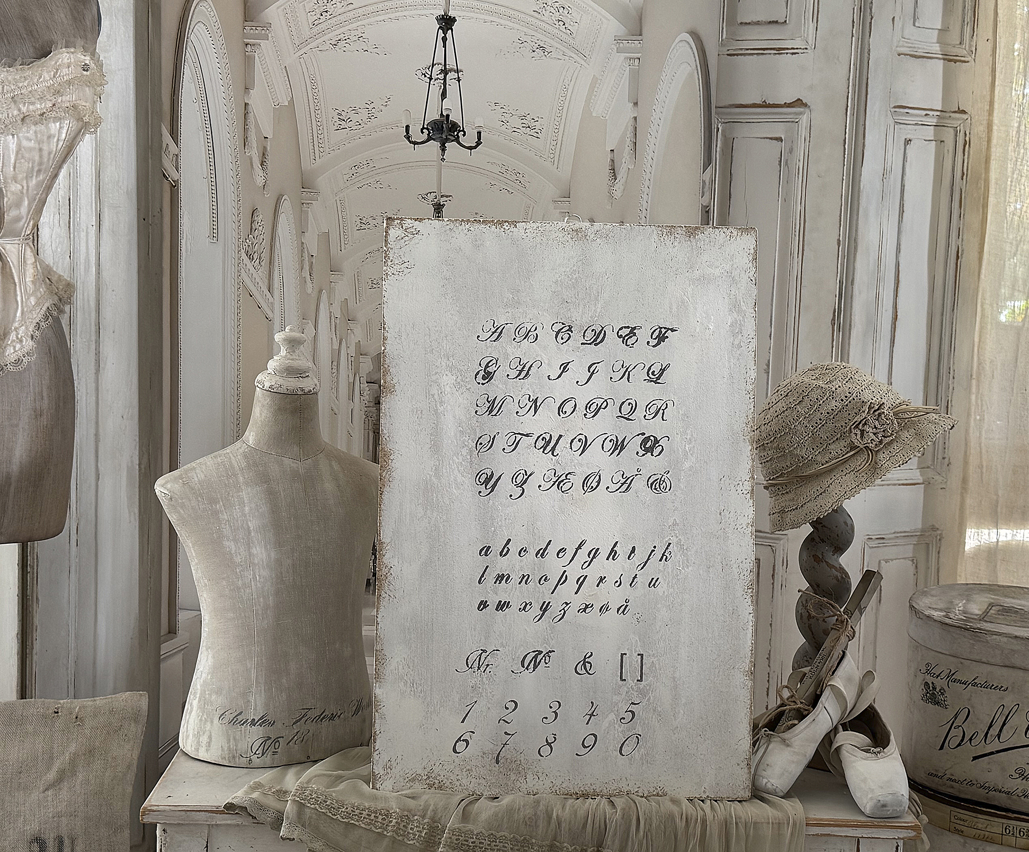 Charmantes Shabby-Holzbild „ABC“ 1***