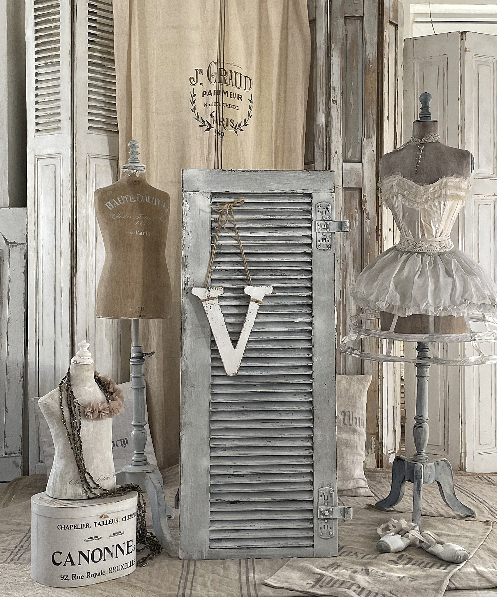 Original Shabby Lamellenladen -V-***