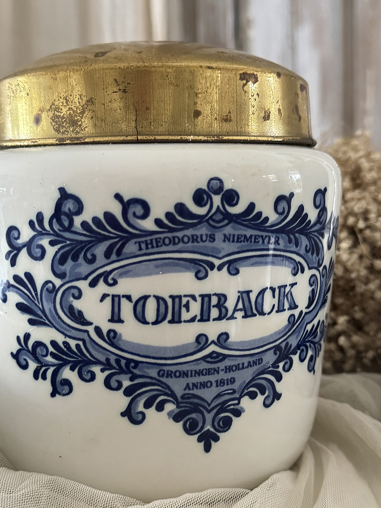 Alte Tabakdose Delft Blue***