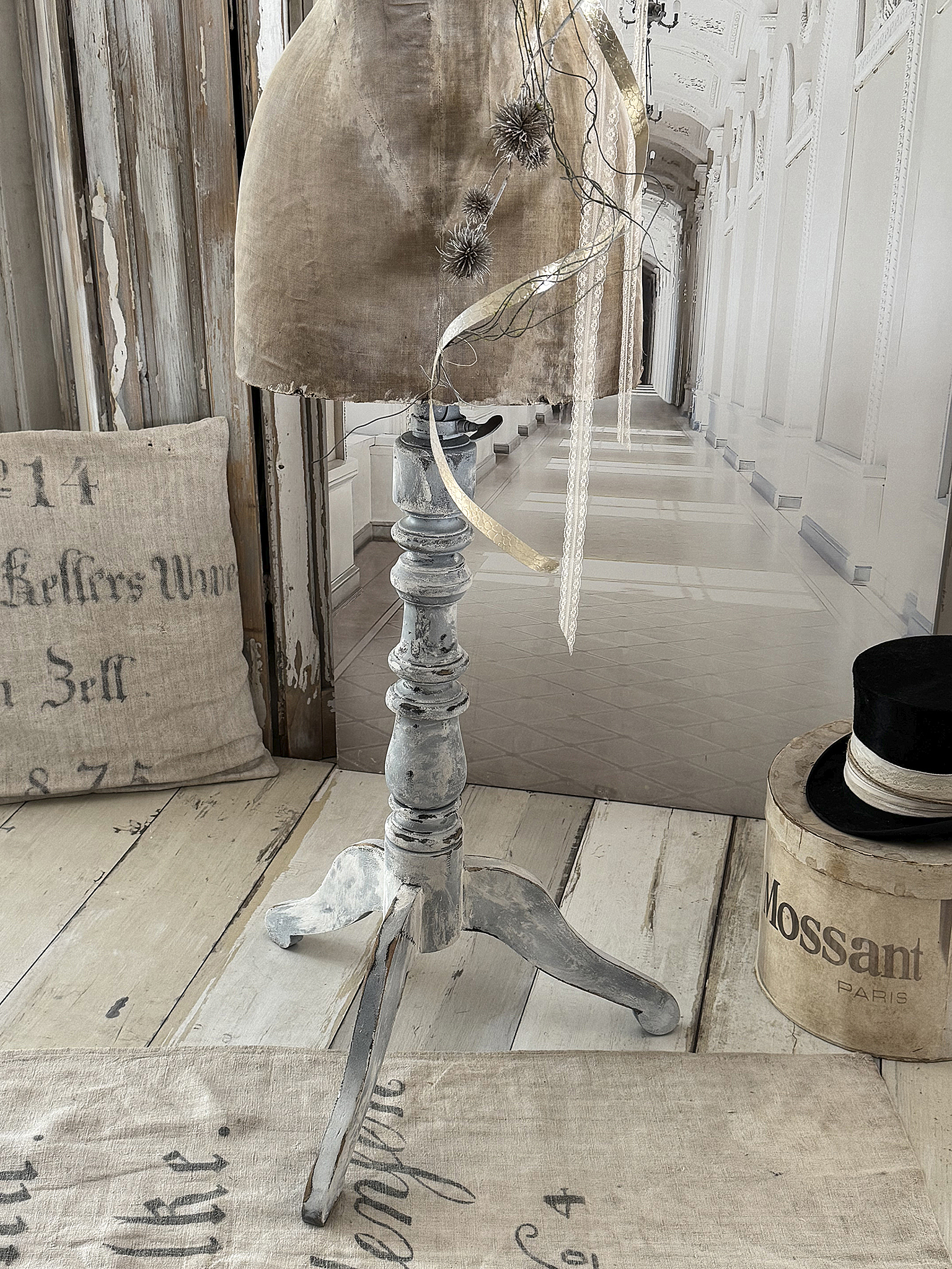  Antike Schneiderpuppe Taubenbrust/Wespentaille***