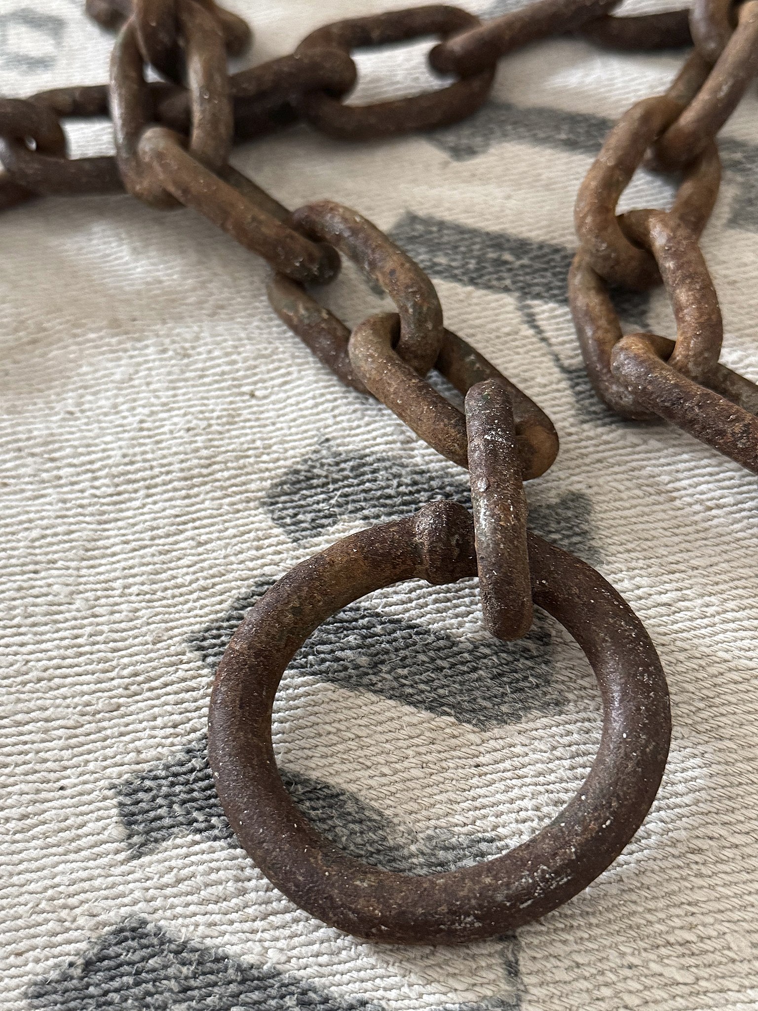 Alte Gliederkette 4,20 m | Natureisen | Originalpatina | Industrial Vintage***