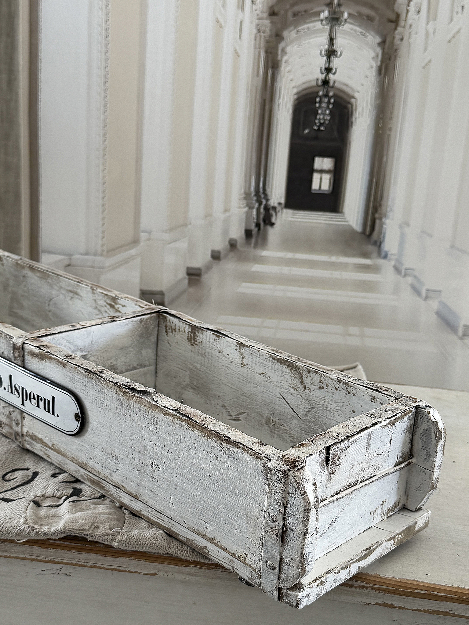 Antike lange  Apothekerschublade mit Geschichte- Asperul***