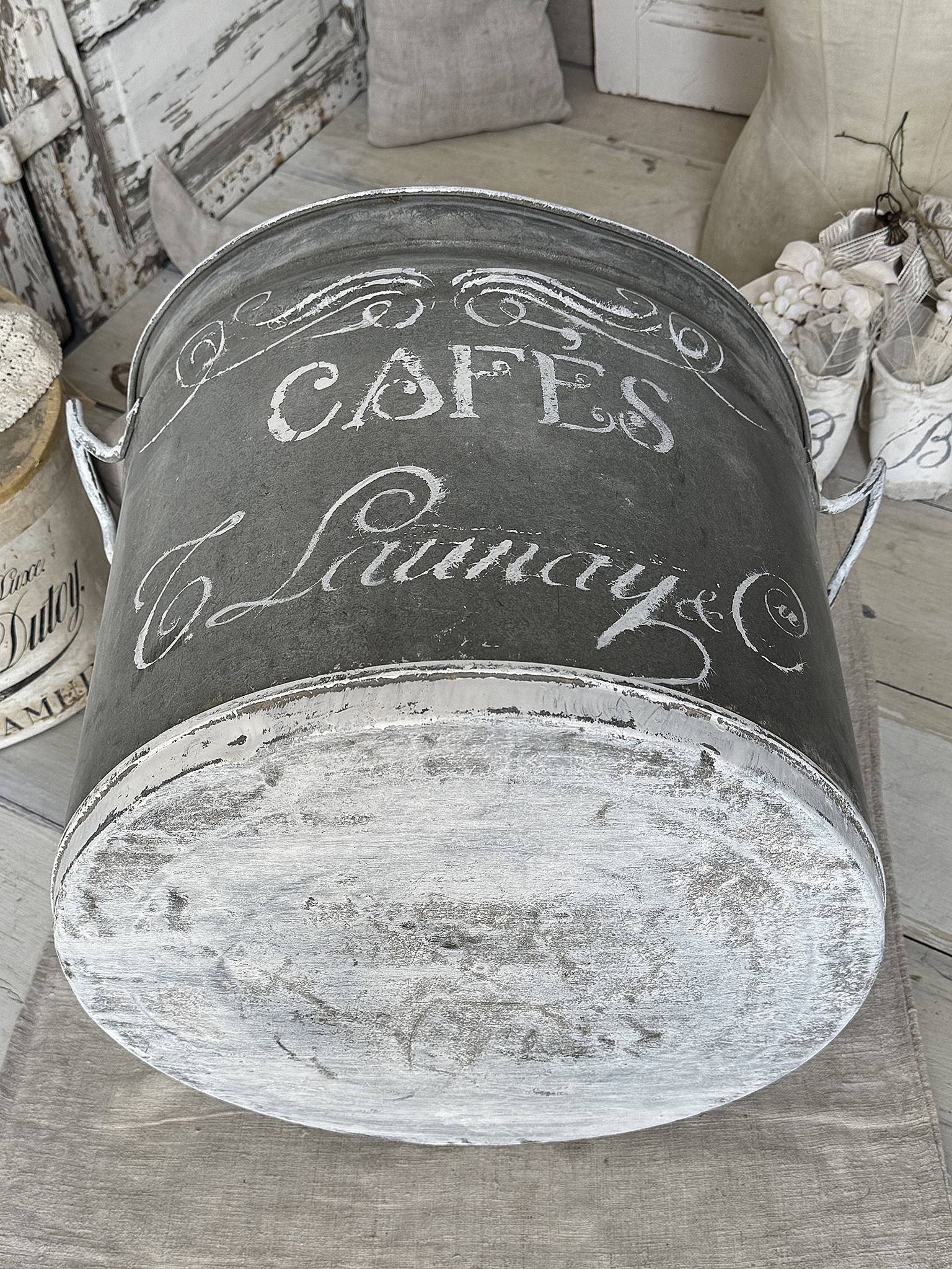 Alter großer Zinktopf mit französischem Flair***