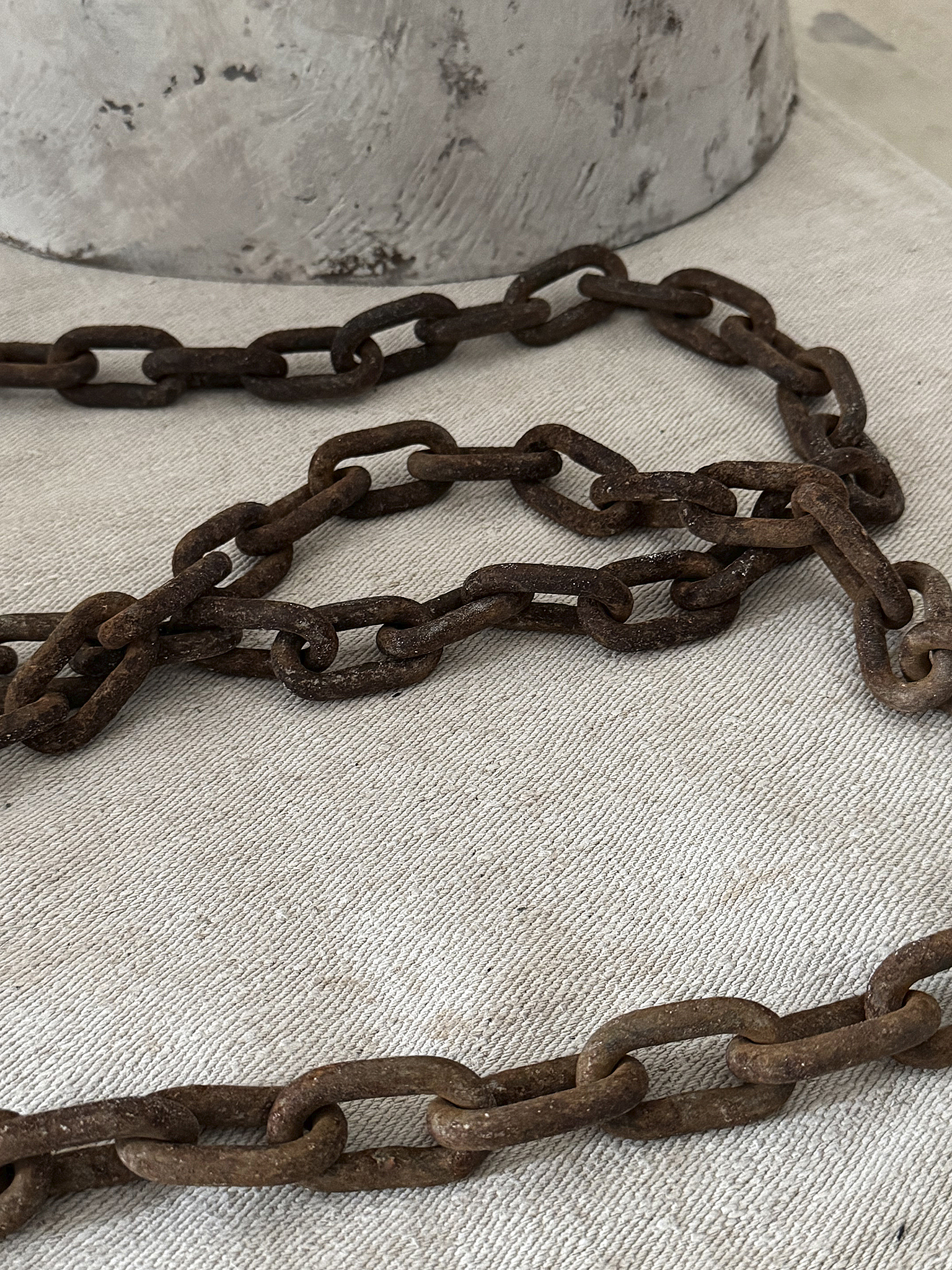 Alte Gliederkette 4,20 m | Natureisen | Originalpatina | Industrial Vintage***