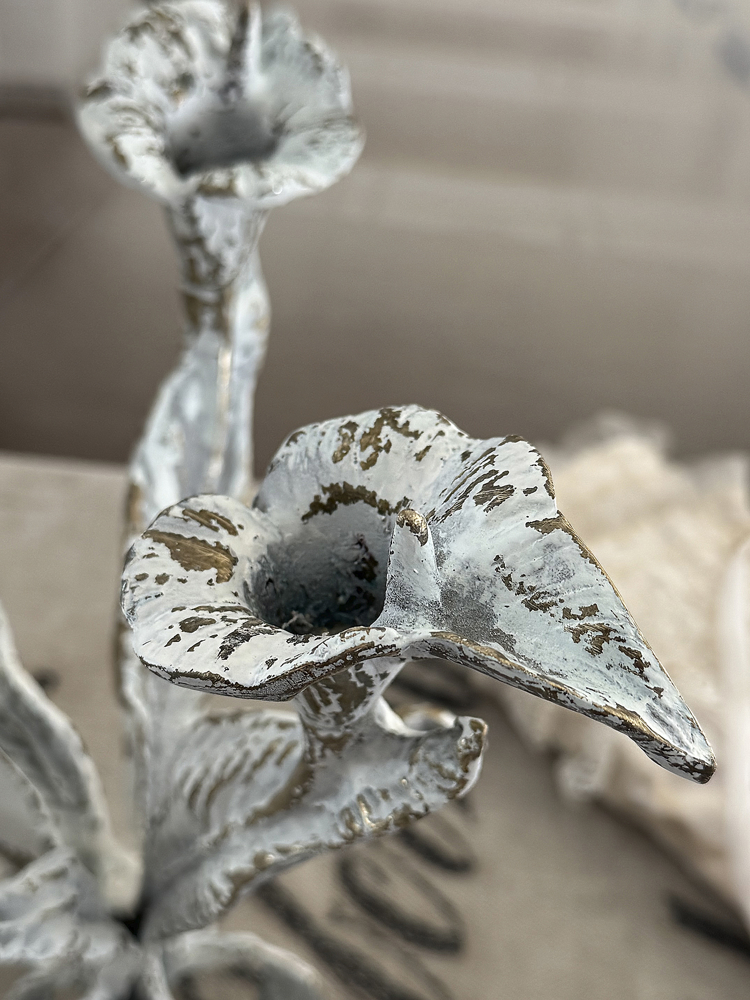 Dreiflammiger Vintage Kerzenleuchter im Jugendstil***