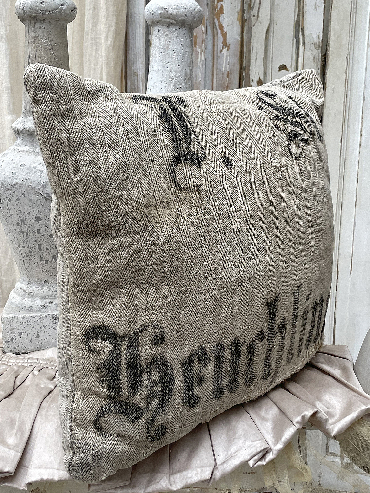 Altes Mehlsack-Kissen Shabby-pur*** Altes Mehlsack-Kissen Shabby-pur***