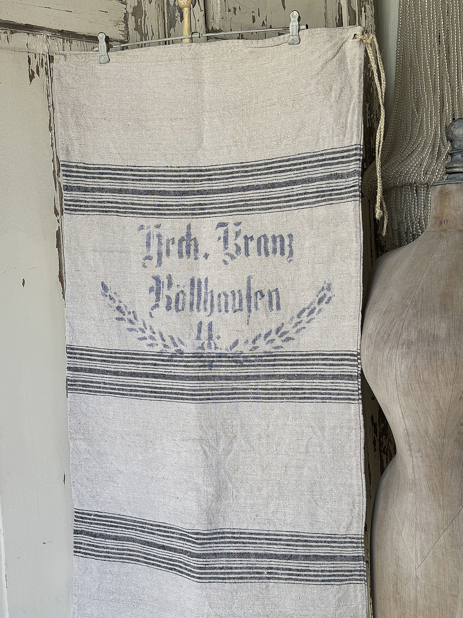 Alter Leinensack mit Originaldruck 11***