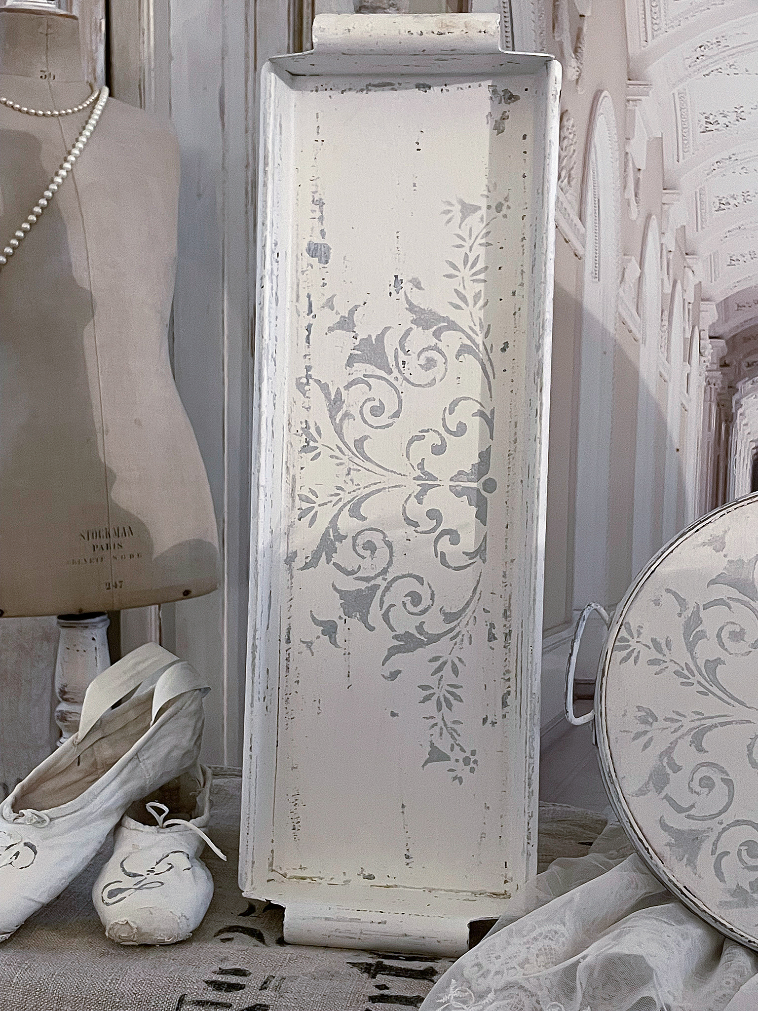 Duo alte Shabby-Platte/Schale***