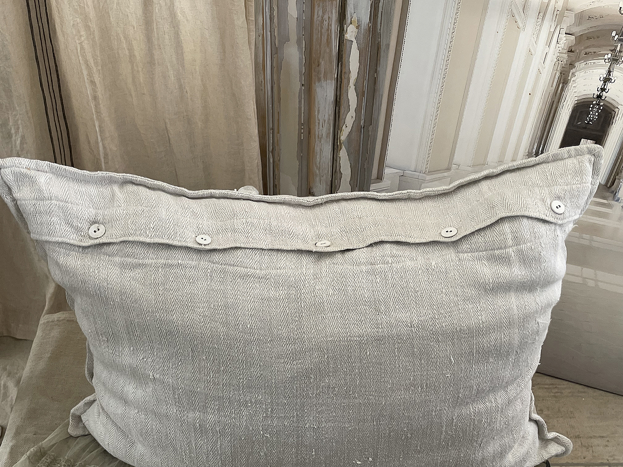 Altes großes Mehlsack-Kissen 4.*** Altes großes Mehlsack-Kissen 4.***