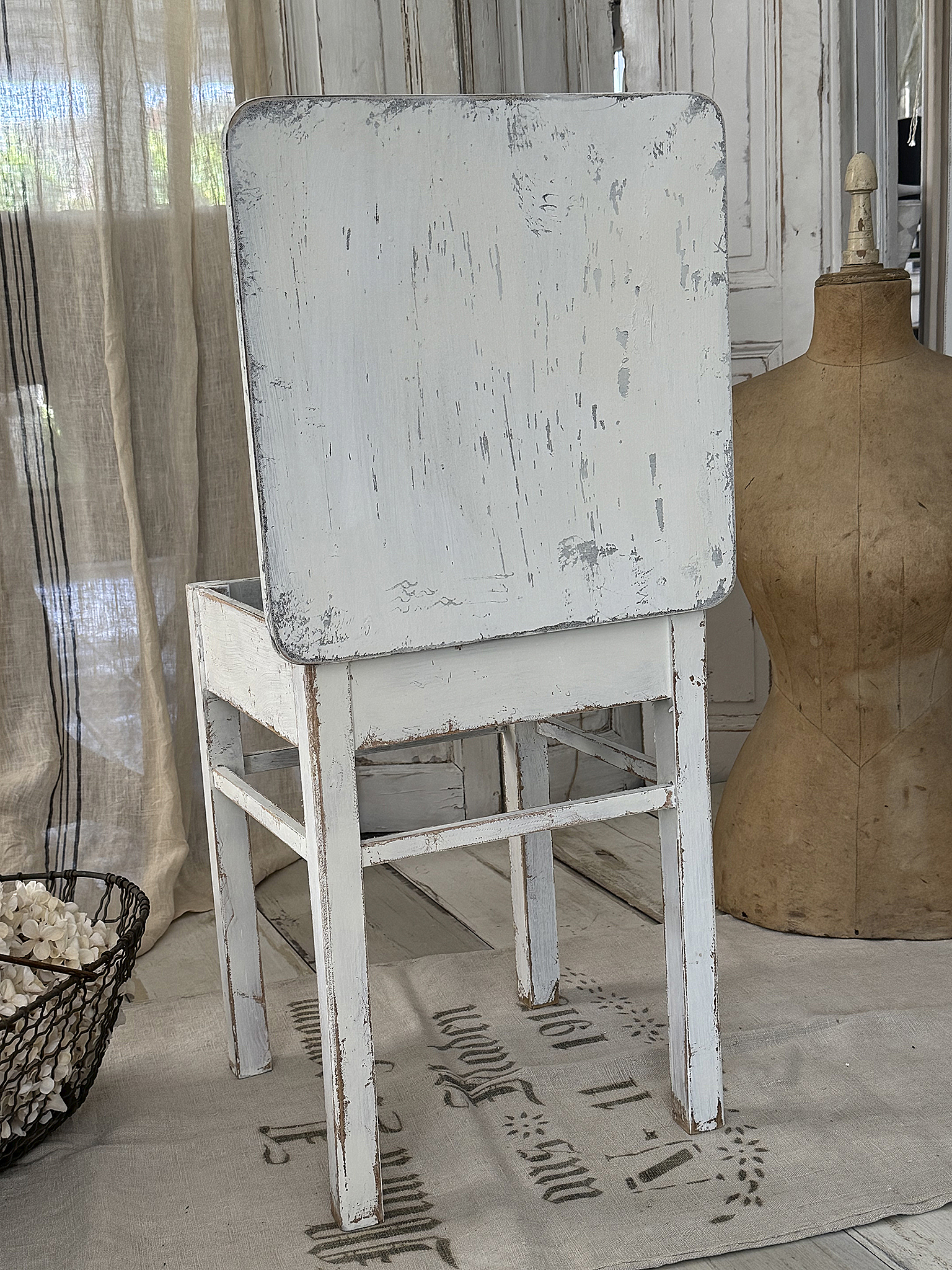 Alter Klapphocker mit Staufach Charmantes Vintage-Unikat***