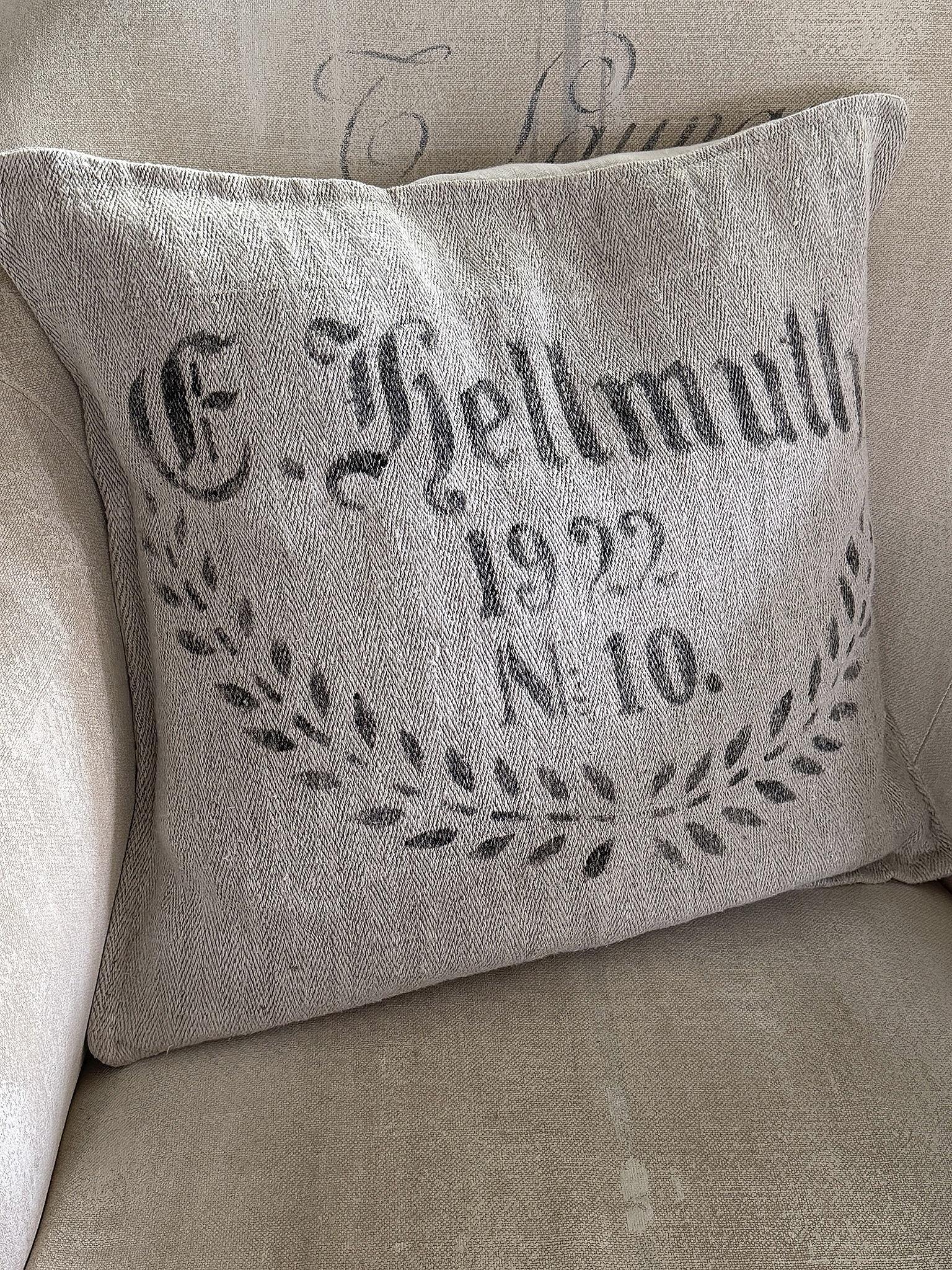 Charmantes Mehlsackkissen mit Geschichte von 1922***