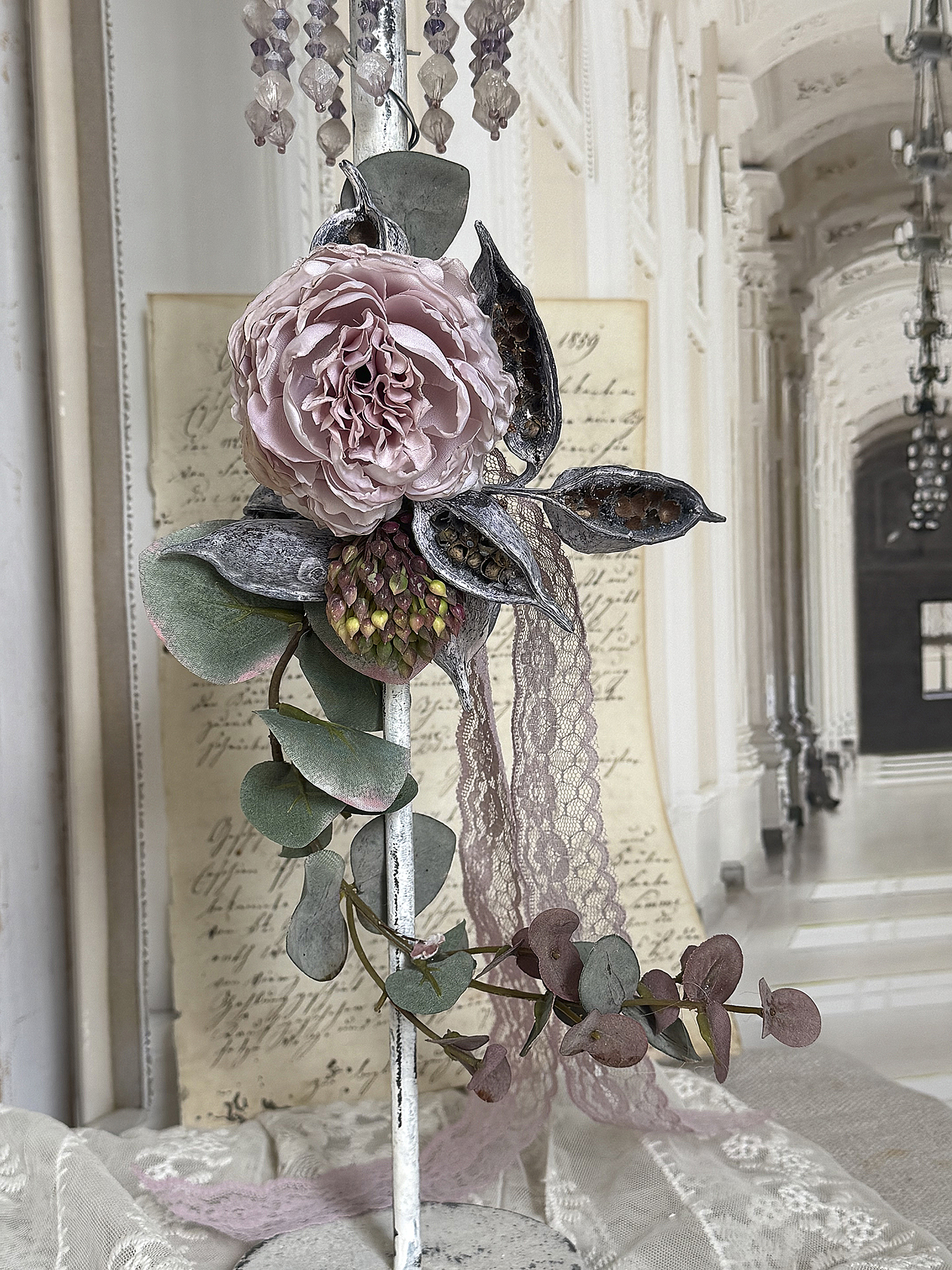 Kerzenarrangement „Nostalgie“ – Romantik in sanften Beerentönen***