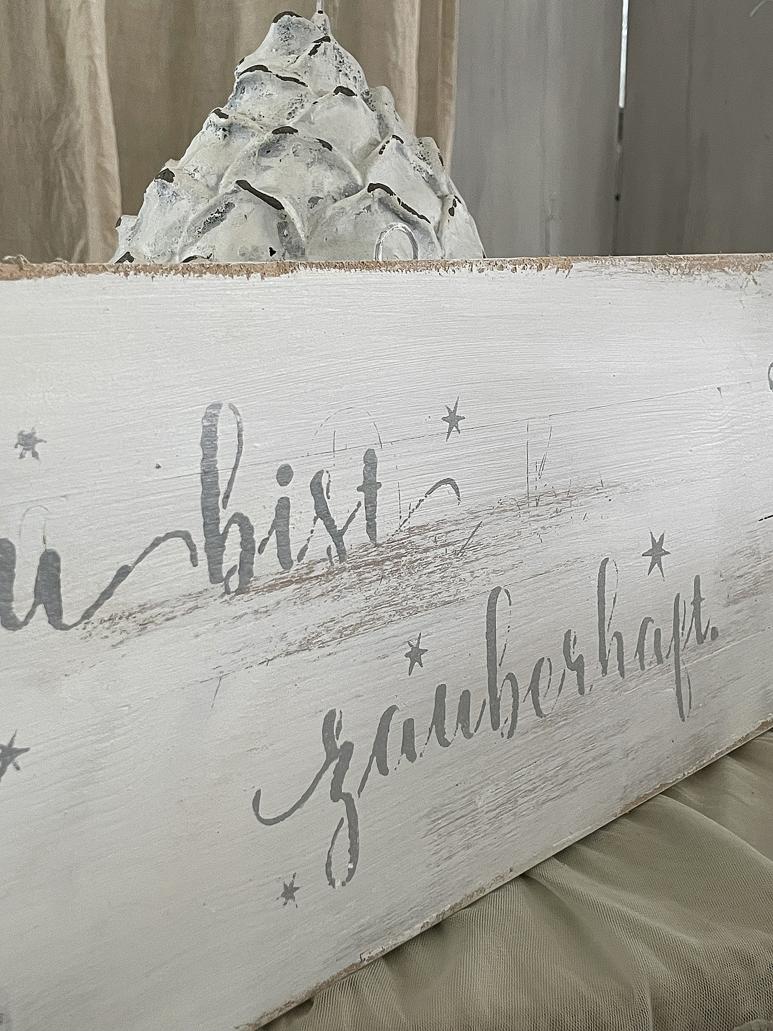 Schmales Shabby-Holz Bild Zauberhaft***