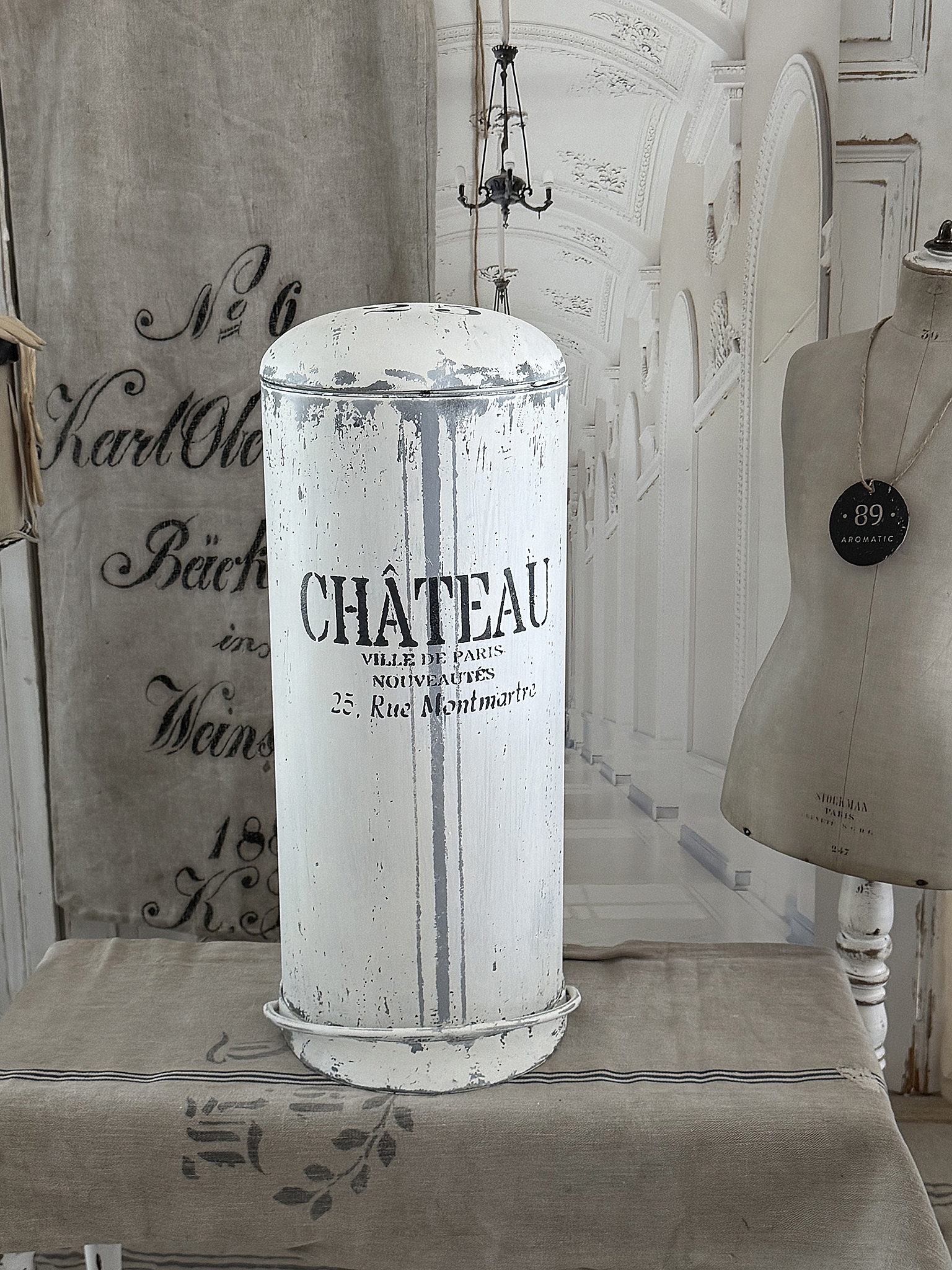Reserviert! Vintage-Look Treteimer aus Metall ***
