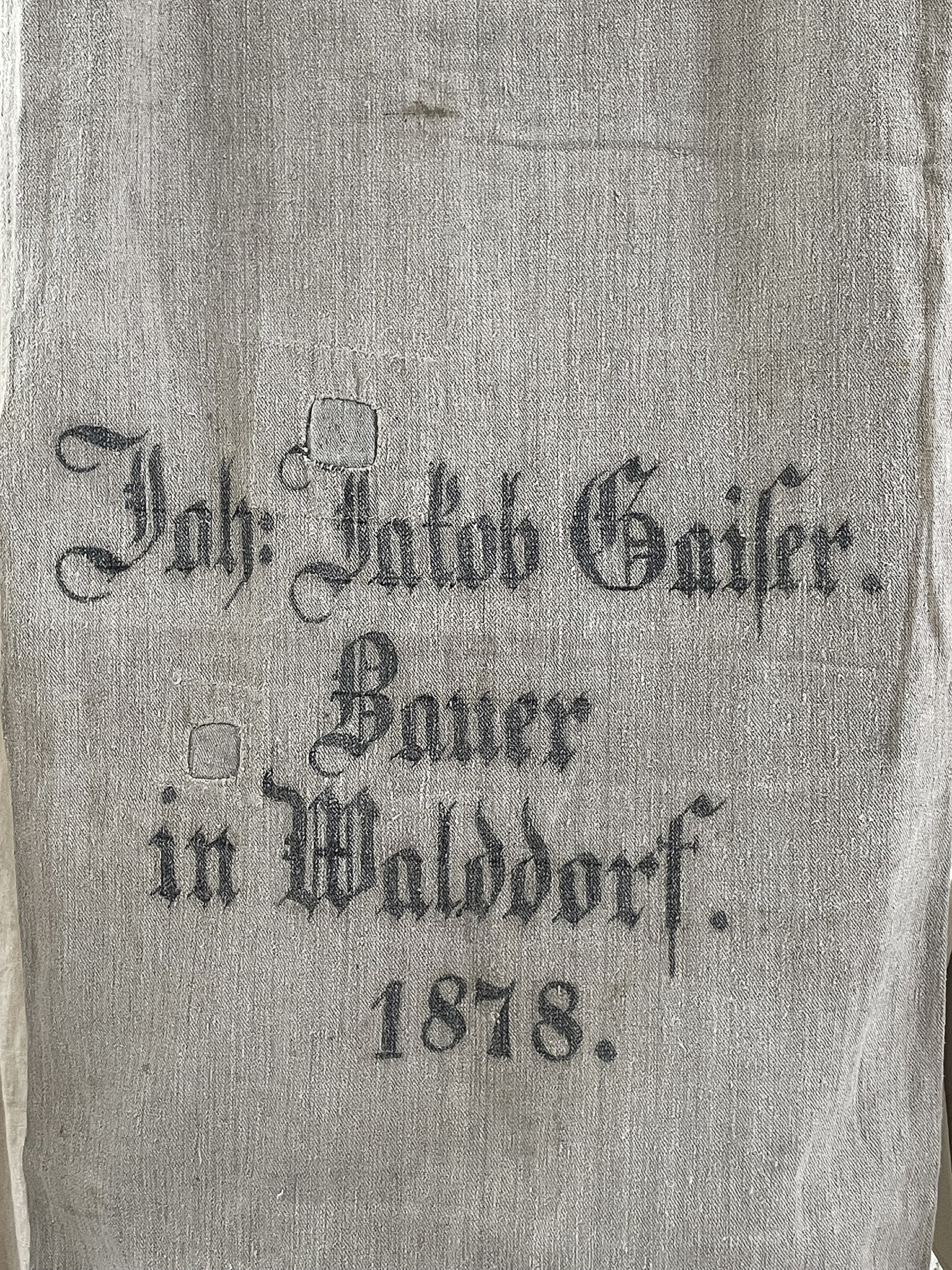 Antiker Leinensack/ Mehlsack 1878*** Antiker Leinensack/ Mehlsack 1878***