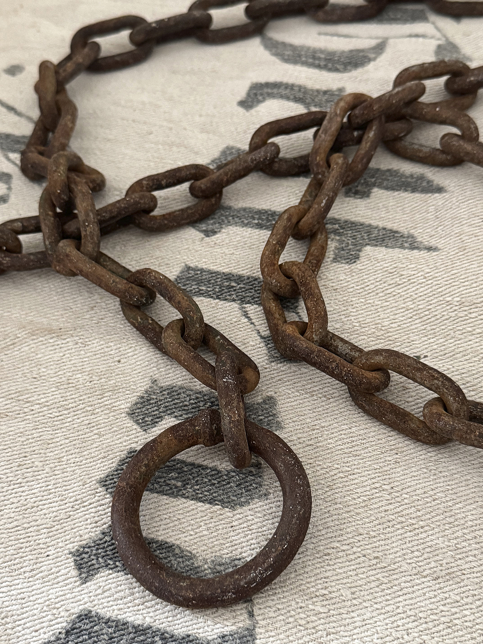 Alte Gliederkette 4,20 m | Natureisen | Originalpatina | Industrial Vintage***