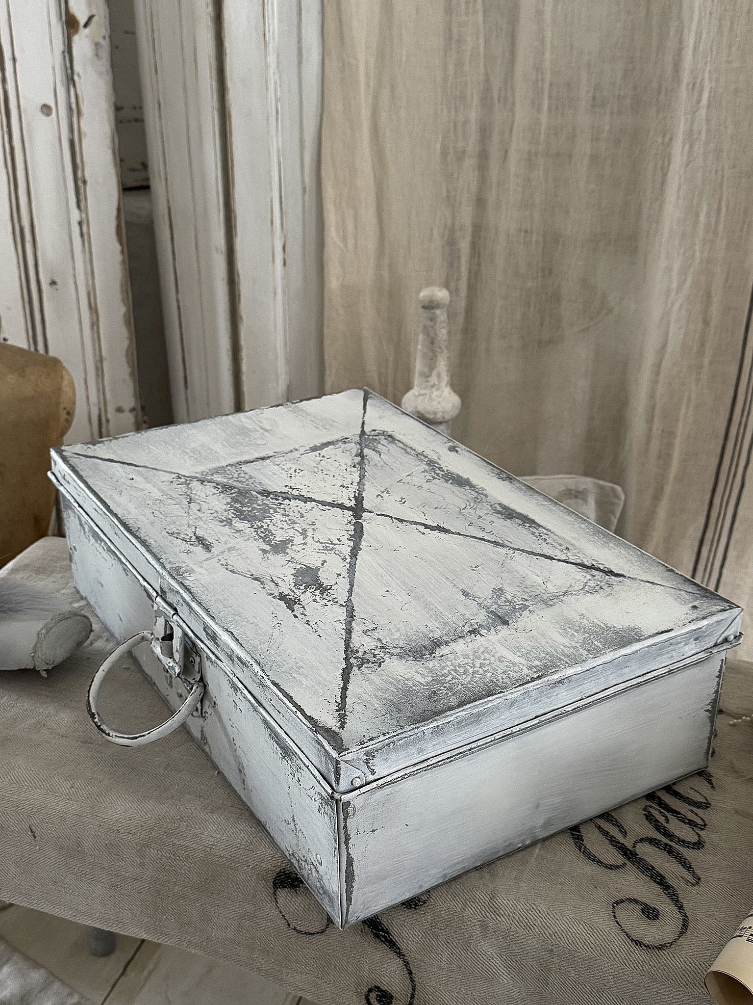  Alte wertige Klappkiste aus Zink***