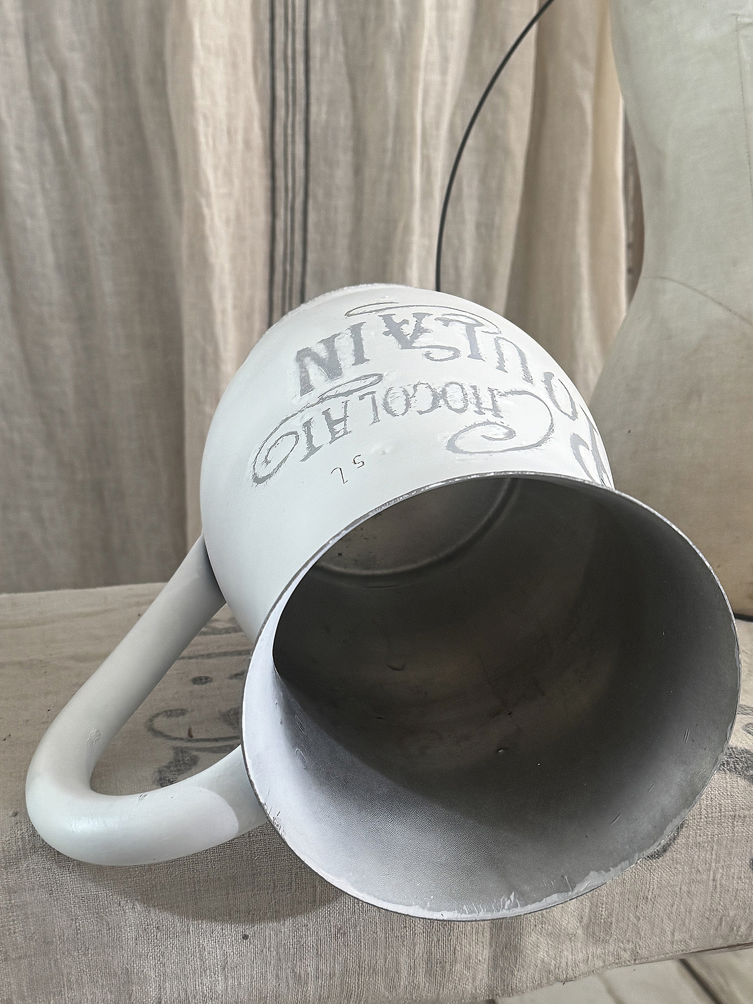 Alte 5-Liter-Metallkanne im französischen Shabby***
