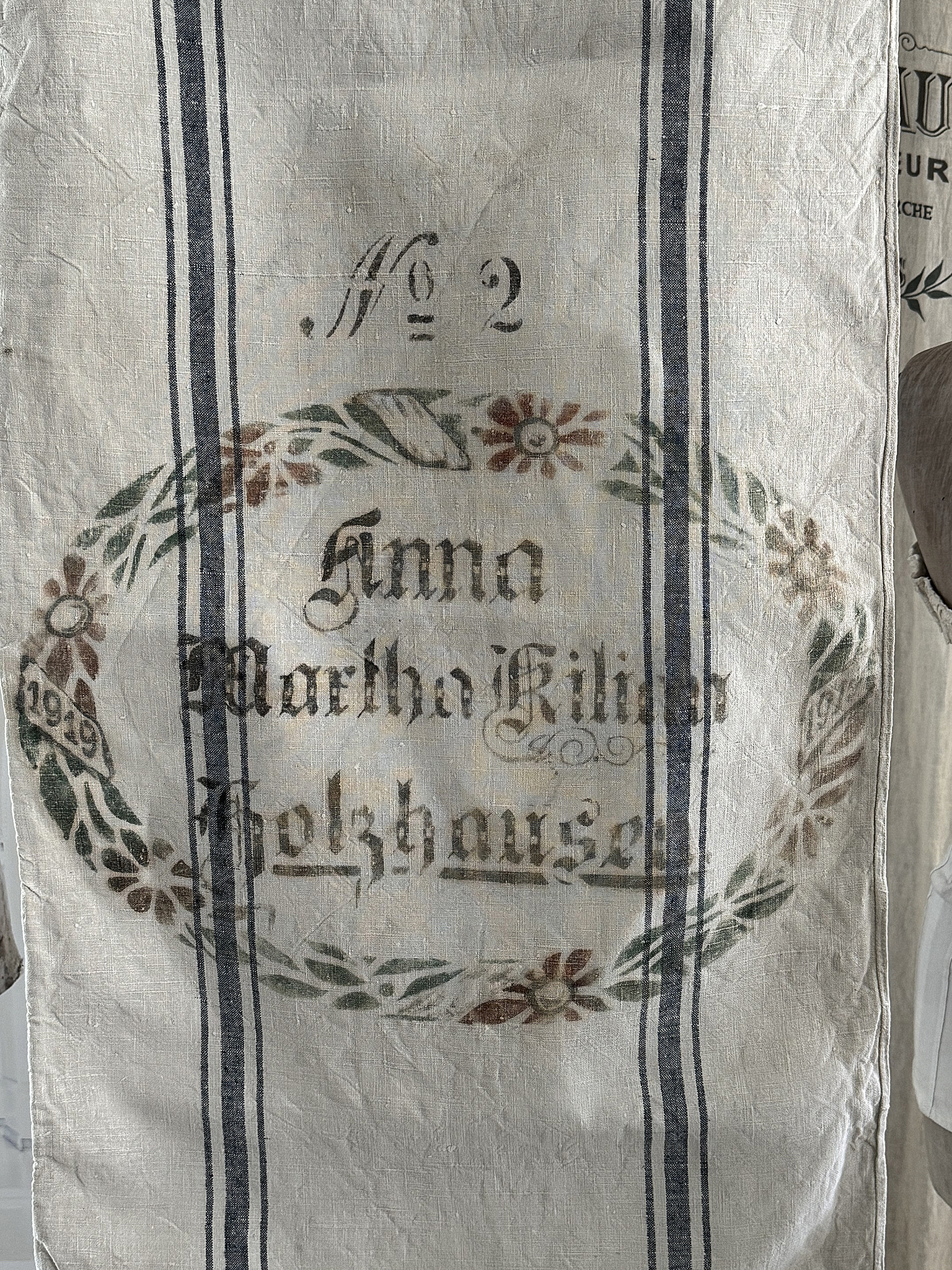  Antiker Mehlsack von 1919-No.2/Blütenkranz***
